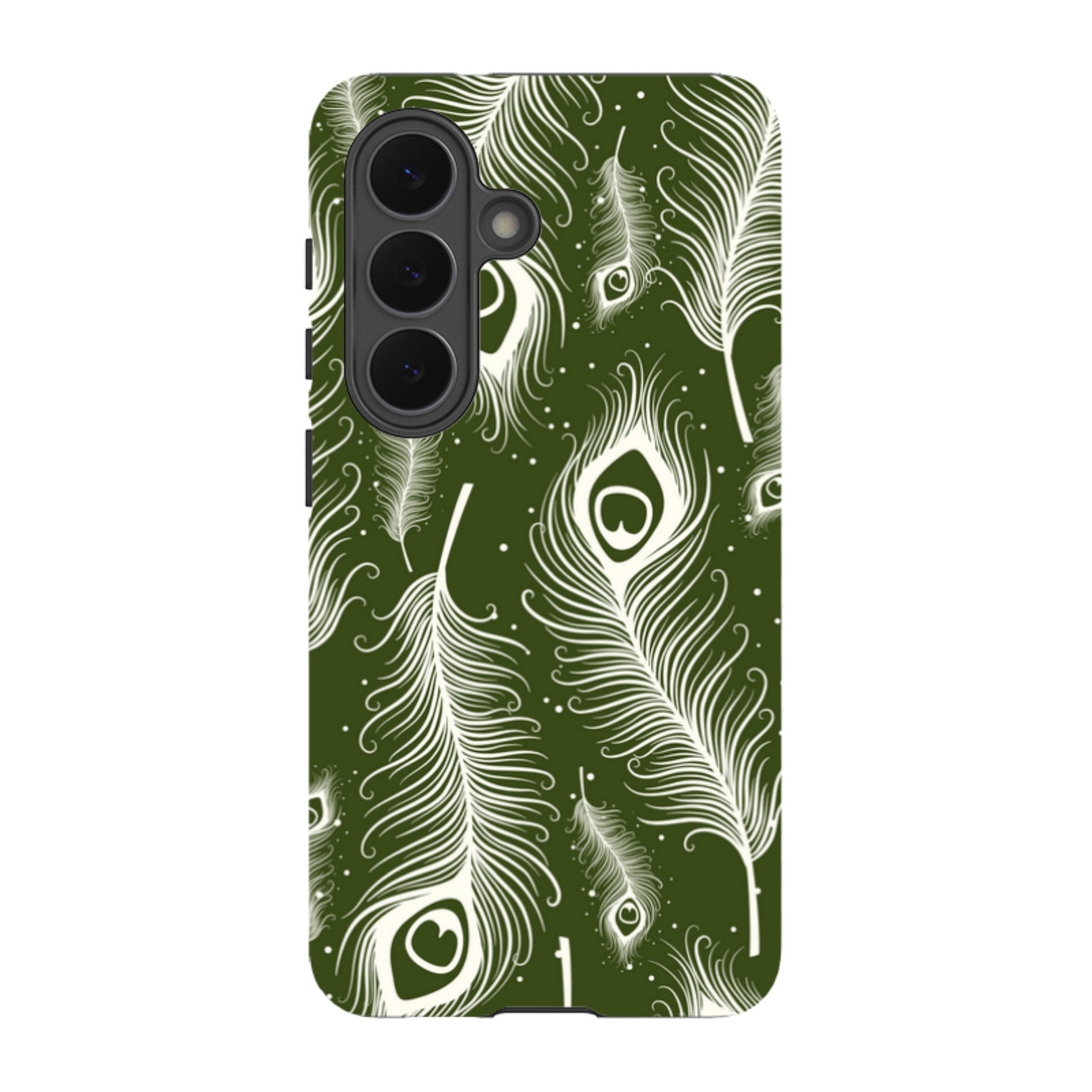 Feathers in Bloom Army Green — Tough Case for Samsung Galaxy — Finnaij