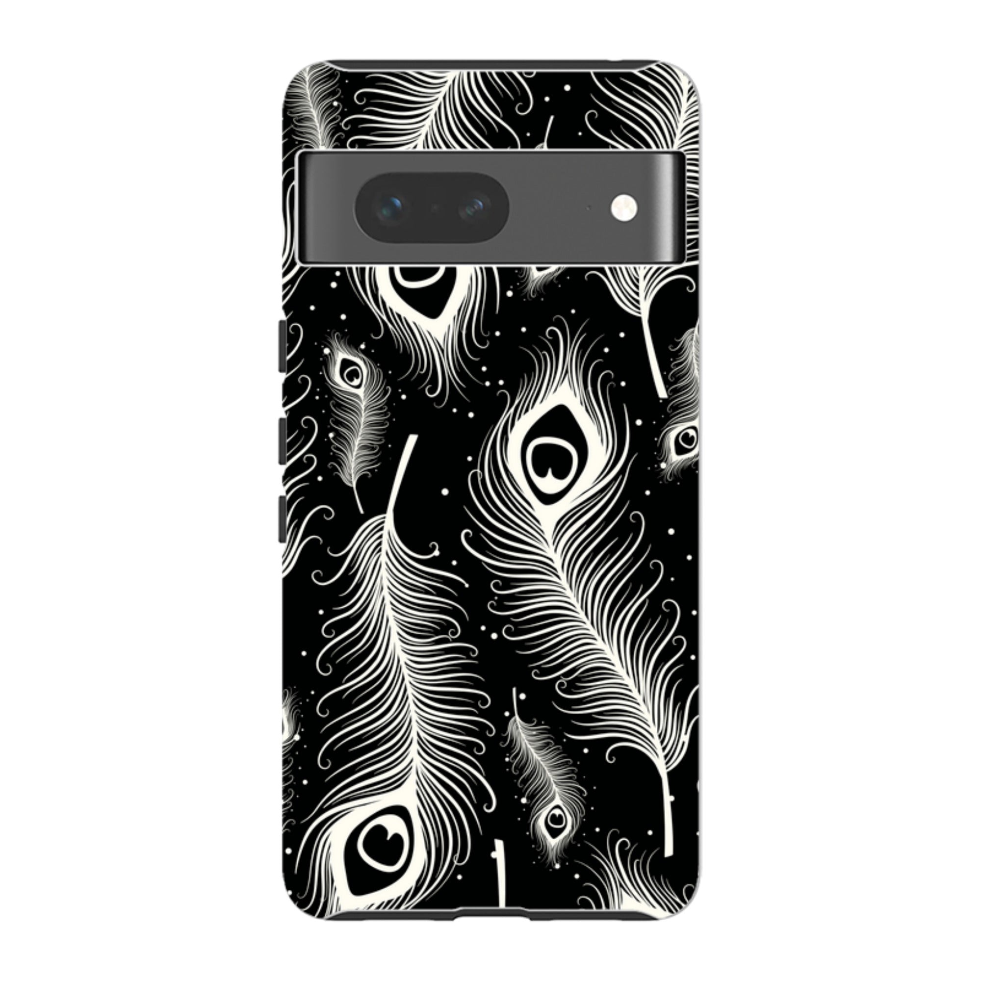 Feathers in Bloom Black — Google Tough Case — Finnaij