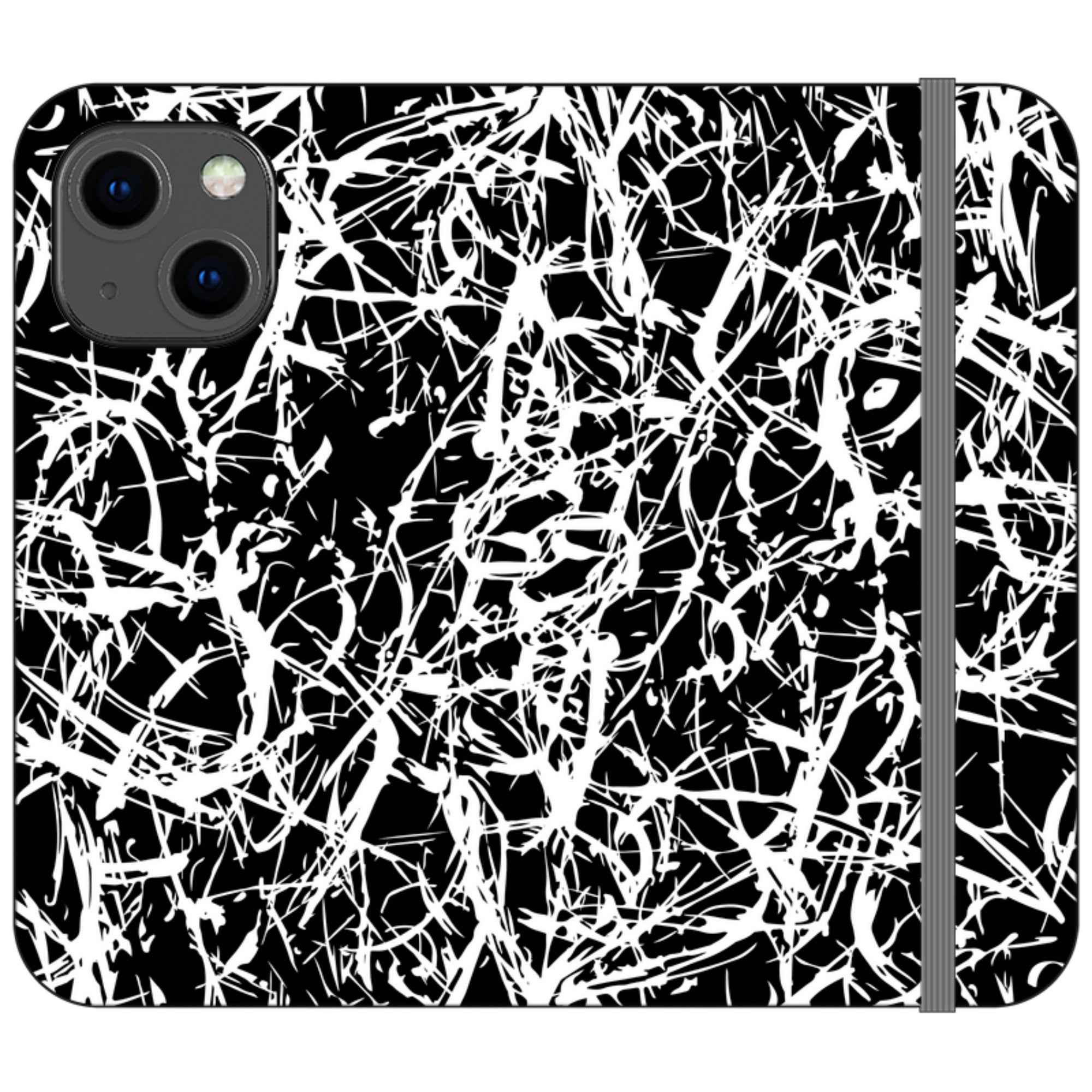 Black-White Grunge — iPhone 13 Mini Wallet Case — Finnaij