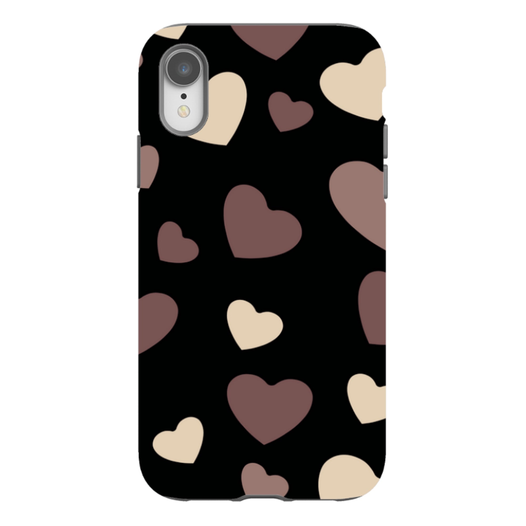 White & Black Hearts - iPhone Tough Case
