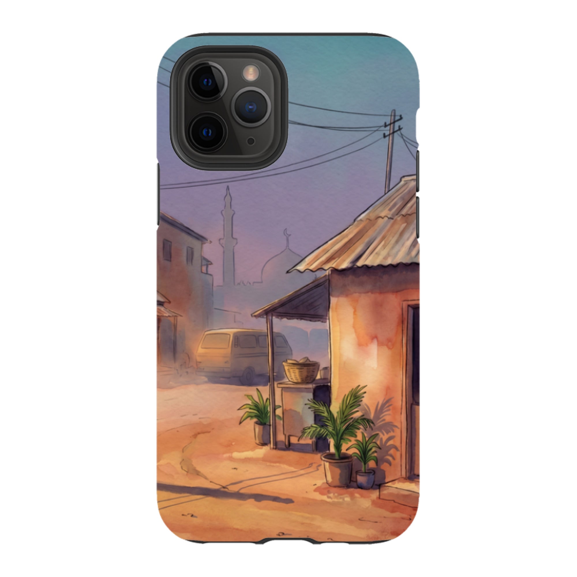 City Edge Quiet Street by Tobi Akinyemi - iPhone Tough Case