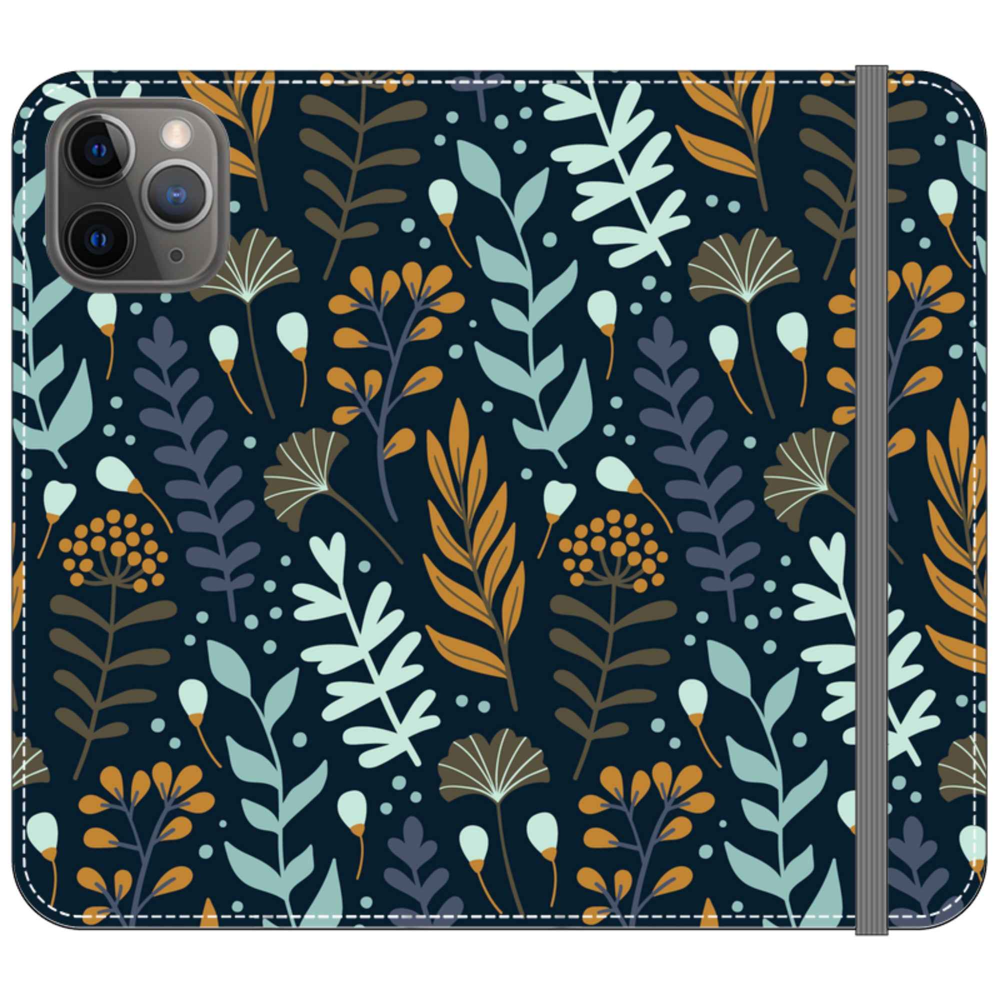 Wild Floral Vegan Leather — iPhone 11 Pro Wallet Case — Finnaij