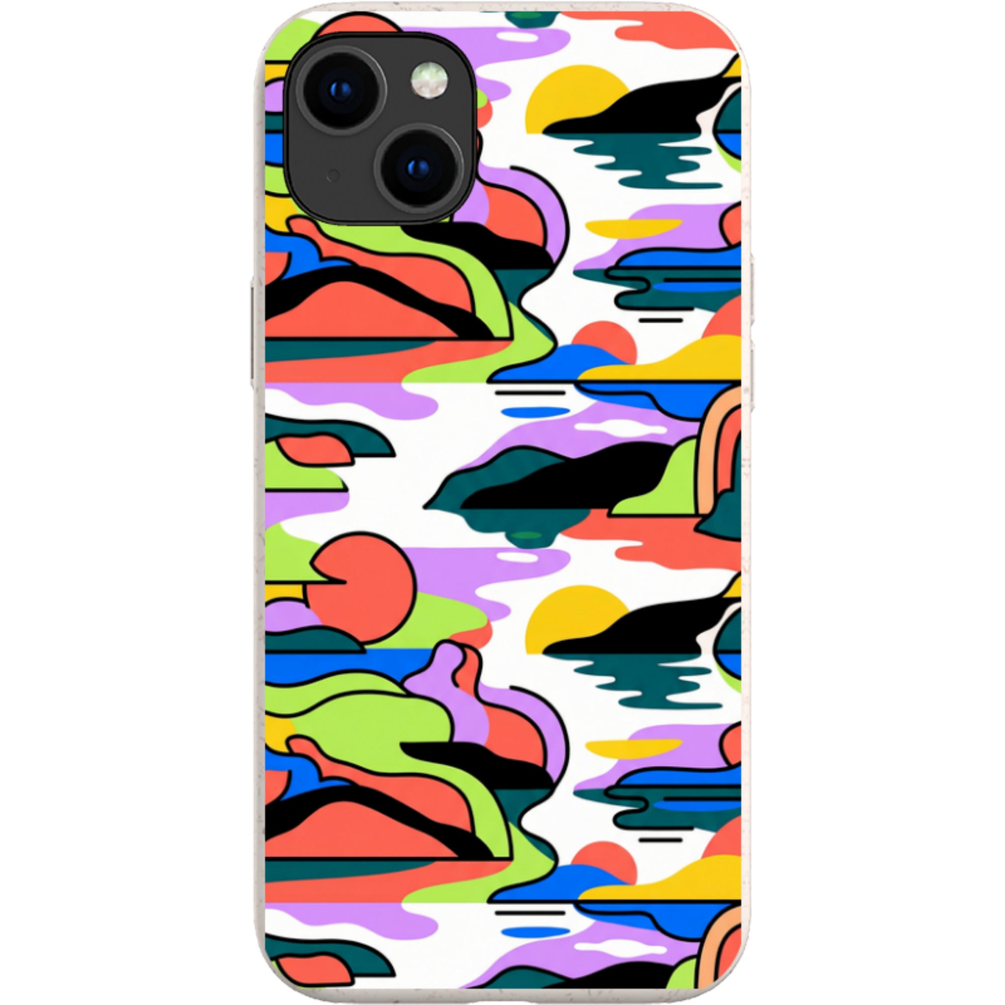 Archipelago Color Motion by Salla Niemi — iPhone 14 Plus iPhone Bio-degradable Case — Finnaij