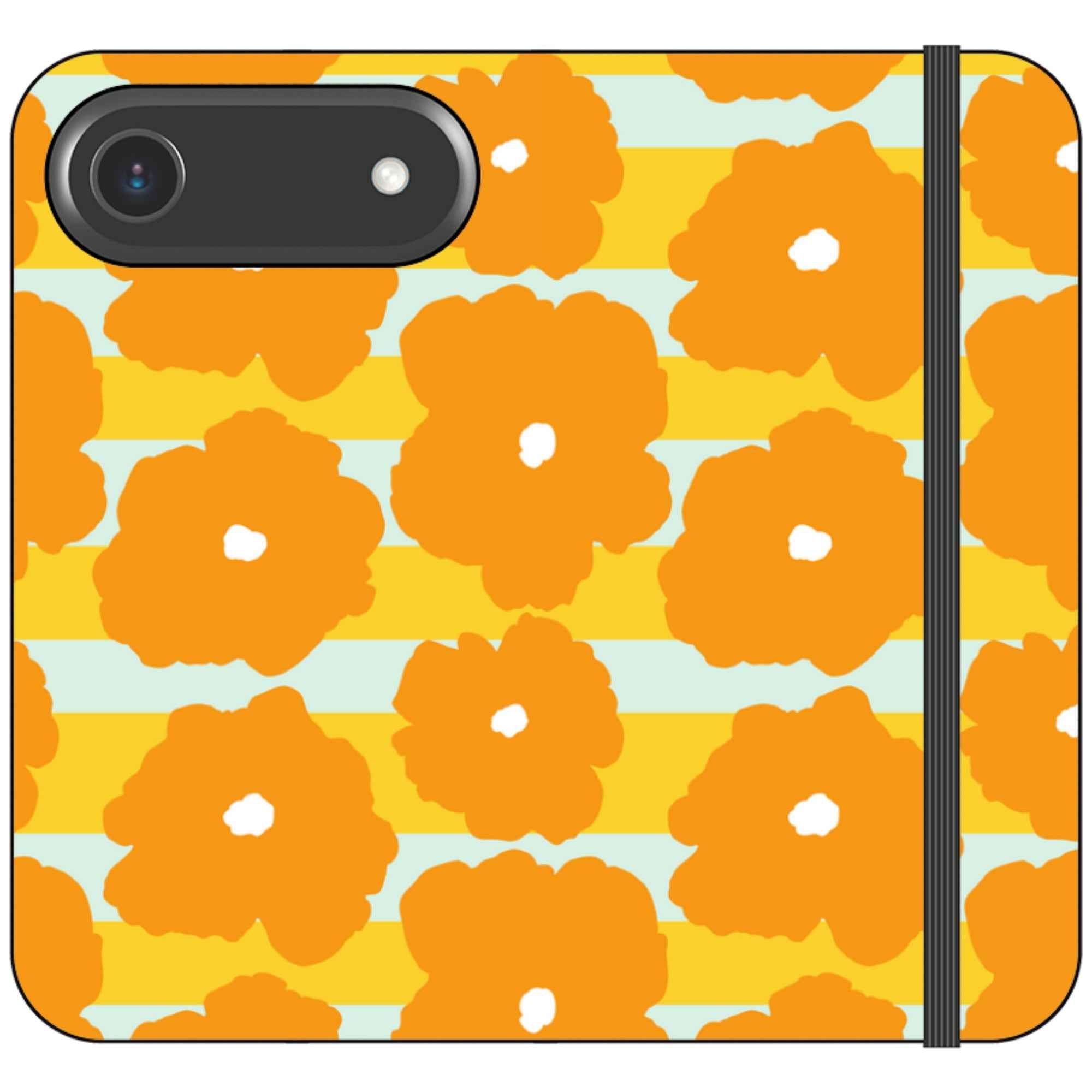 Bold Floral Orange — iPhone 17 Air Wallet Case — Finnaij