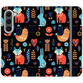 Nordic Ornament Black — Apple Vegan Leather Folio Wallet Case — Finnaij