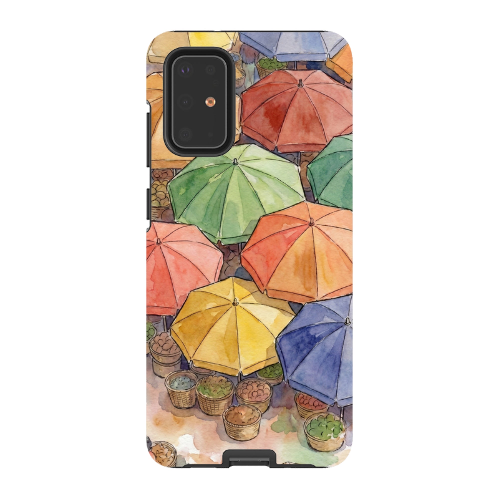 Market Umbrellas from Above by Tobi Akinyemi - Samsung Tough Case