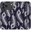 Feathers in Bloom Vegan Leather — iPhone 17 Pro Max Wallet Case — Finnaij