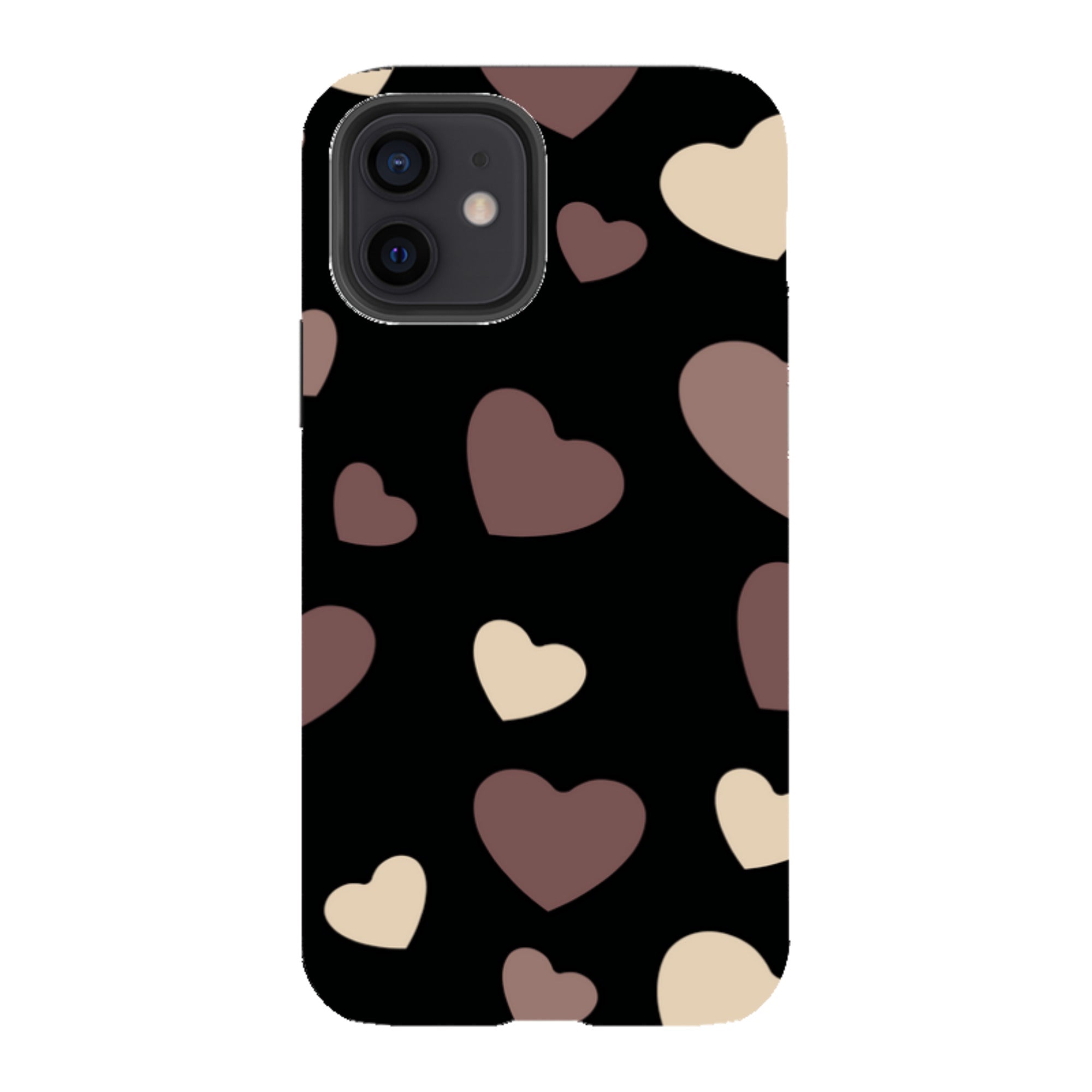 White & Black Hearts - iPhone Tough Case