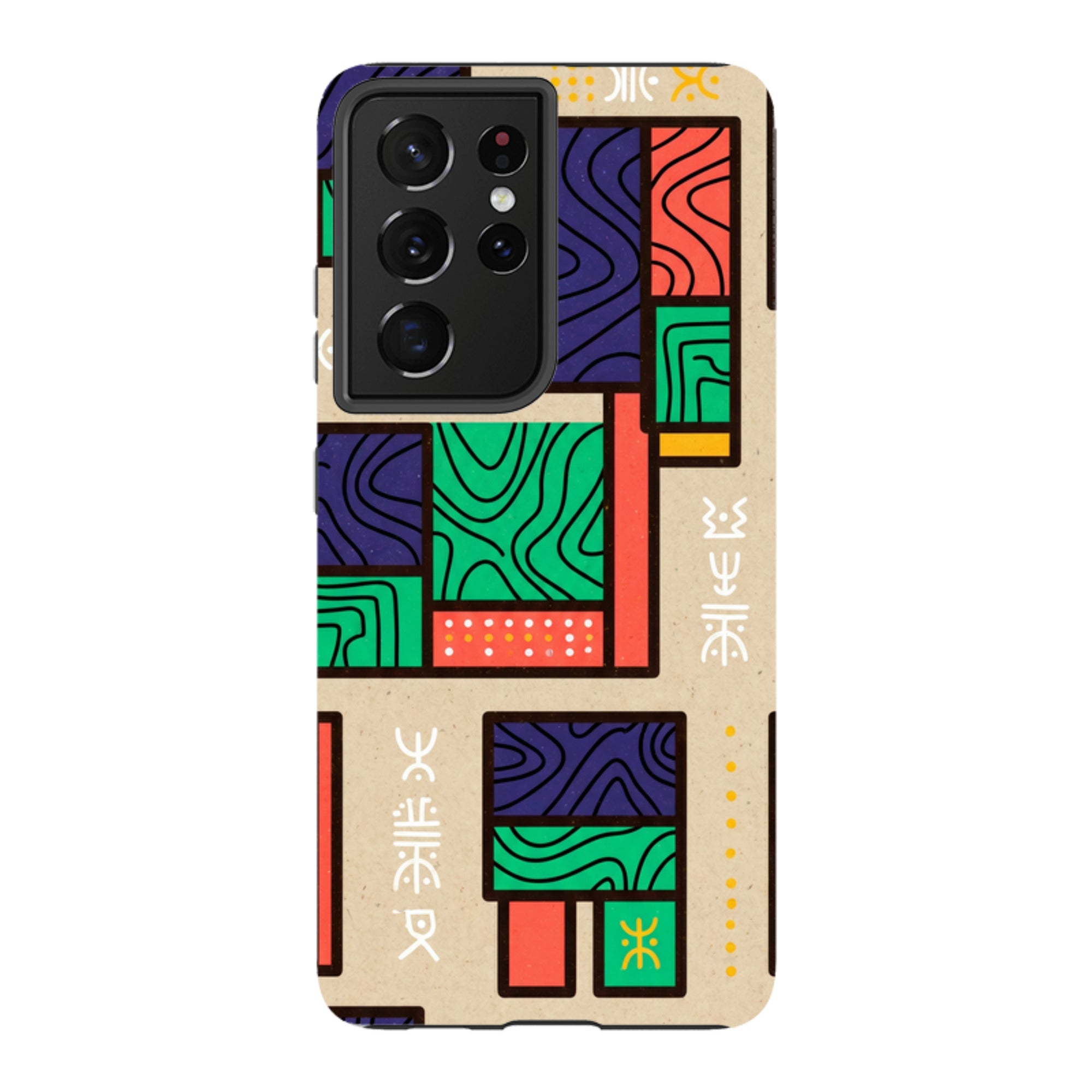 Ankara Blocks on Sand by Ada Okoye - Samsung Tough Case