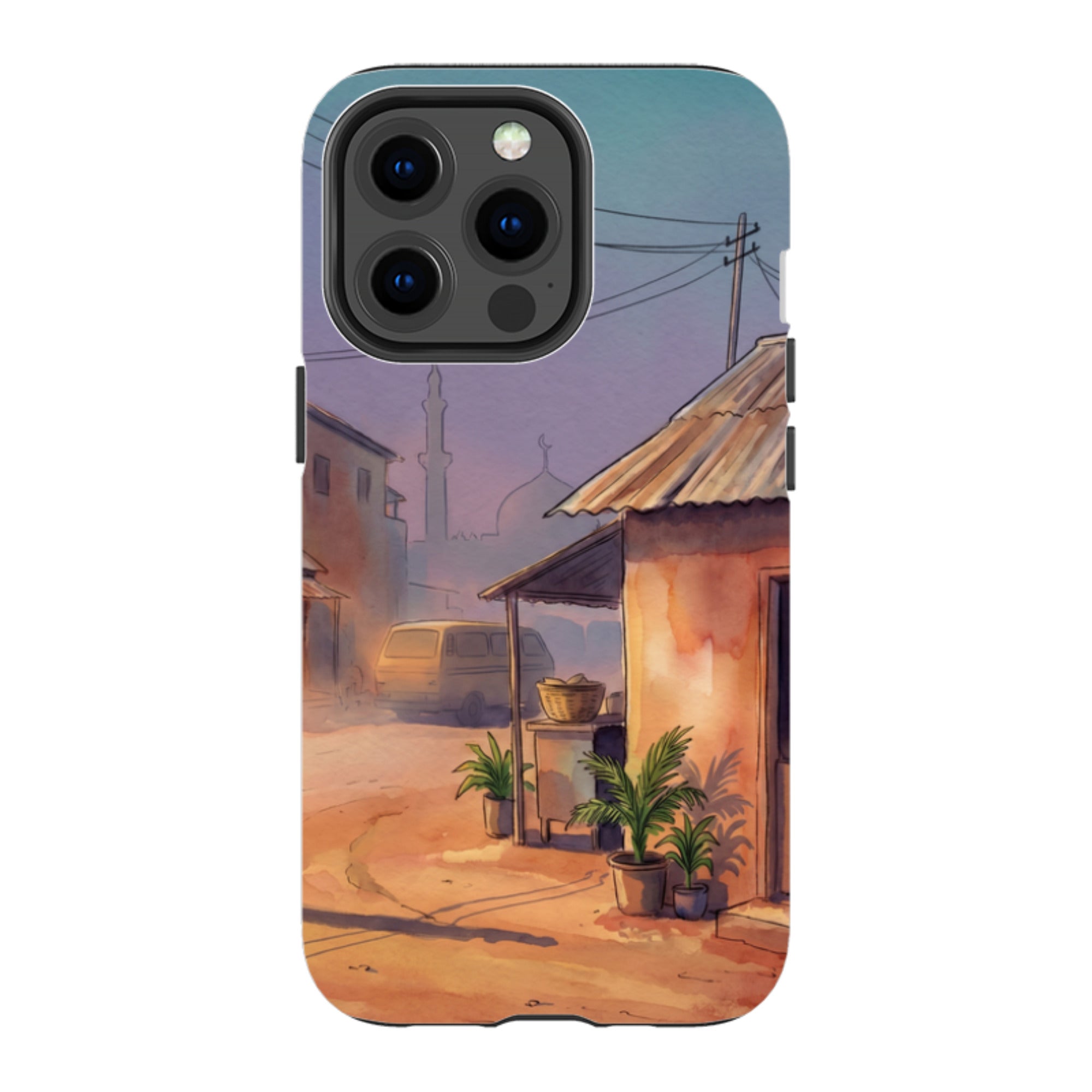 City Edge Quiet Street by Tobi Akinyemi - iPhone Tough Case