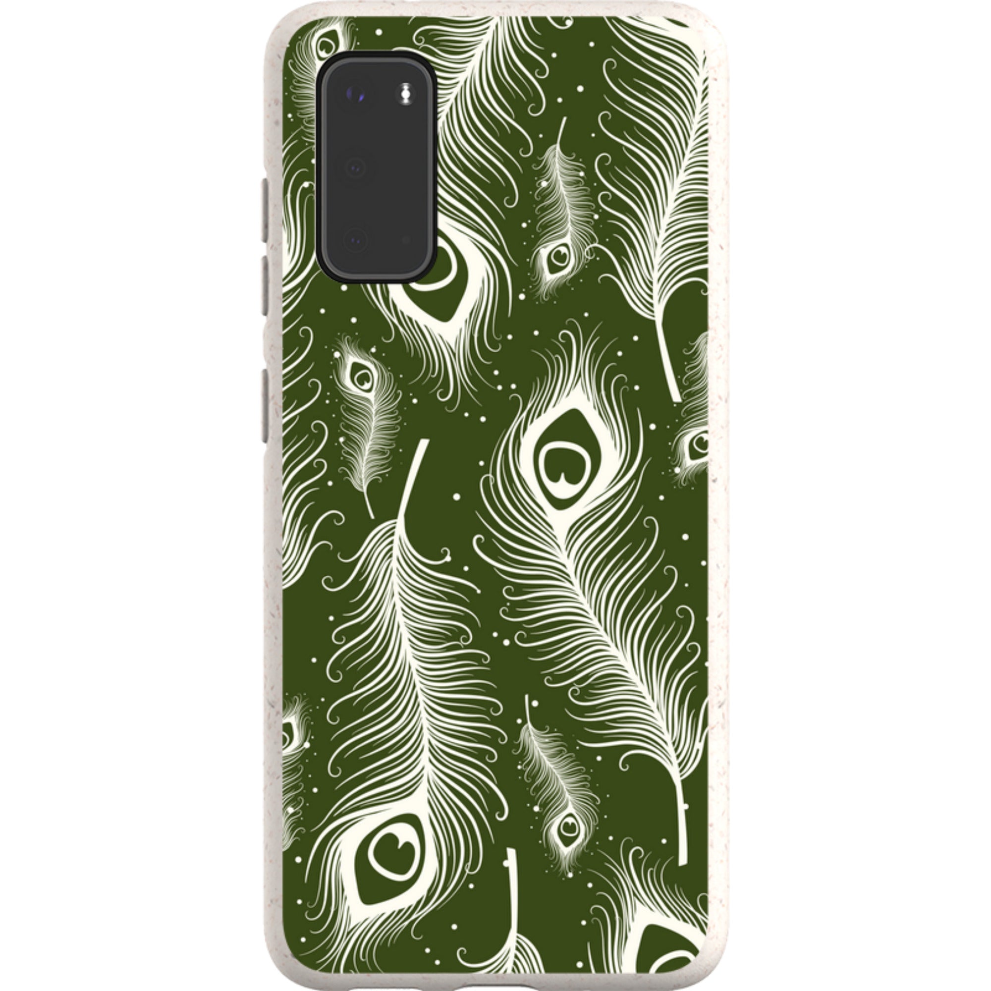 Feathers in Bloom Army Green — Samsung Galaxy Bio-degradable Case — Finnaij