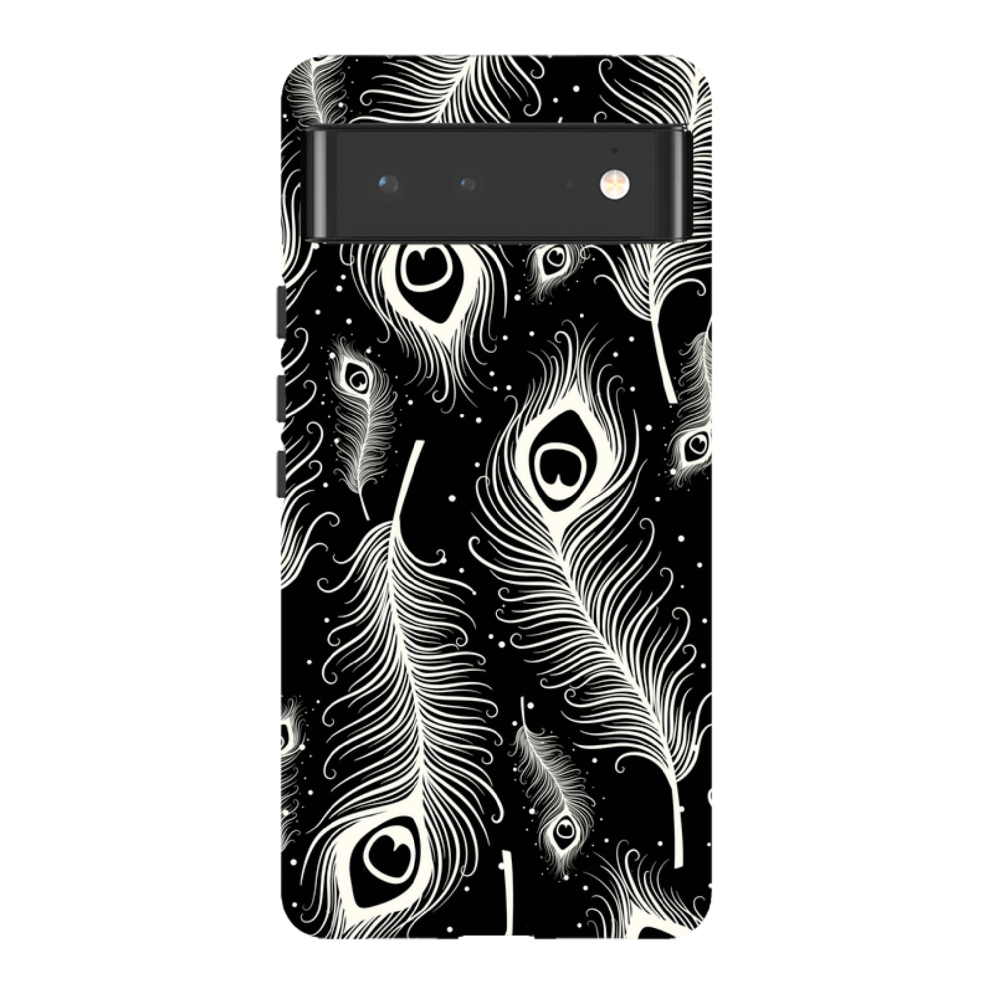 Feathers in Bloom Black — Google Tough Case — Finnaij