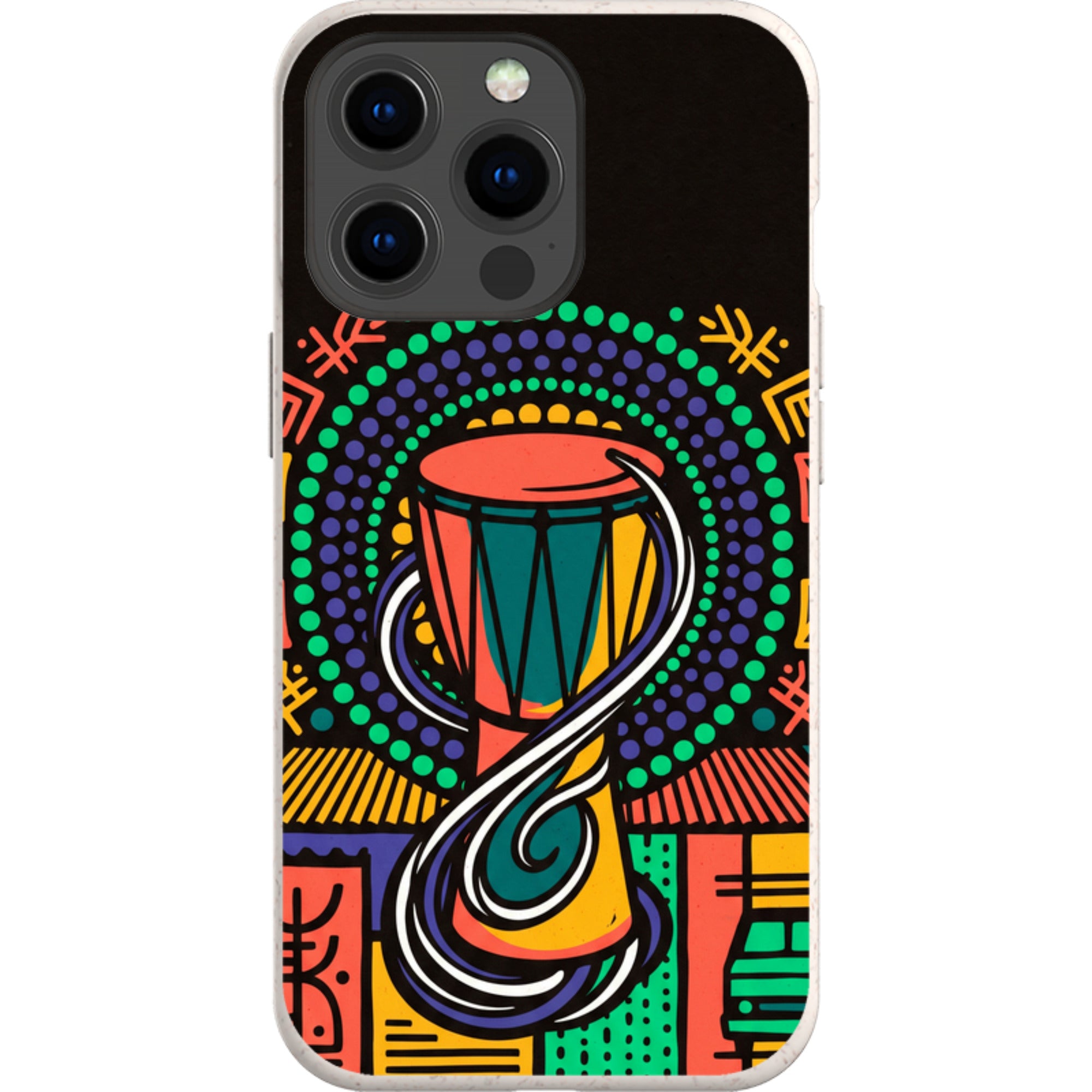Talking Drum Halo by Ada Okoye — iPhone 13 Pro iPhone Bio-degradable Case — Finnaij