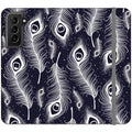 Feathers in Bloom Vegan Leather — S21 Wallet Case — Finnaij