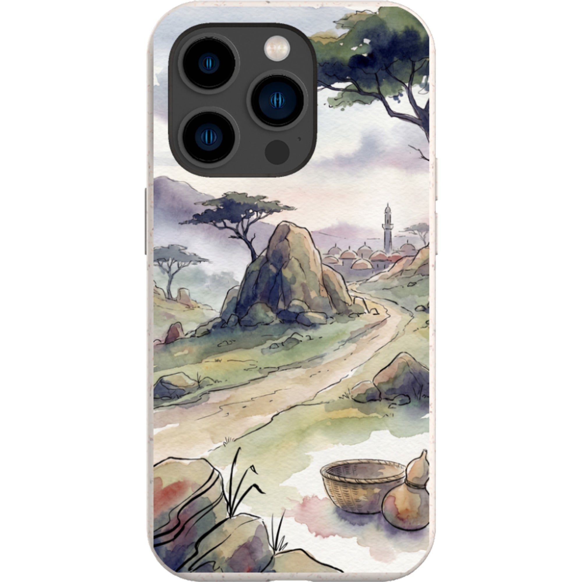 Jos Plateau Cool Light by Tobi Akinyemi — iPhone 14 Pro iPhone Bio-degradable Case — Finnaij