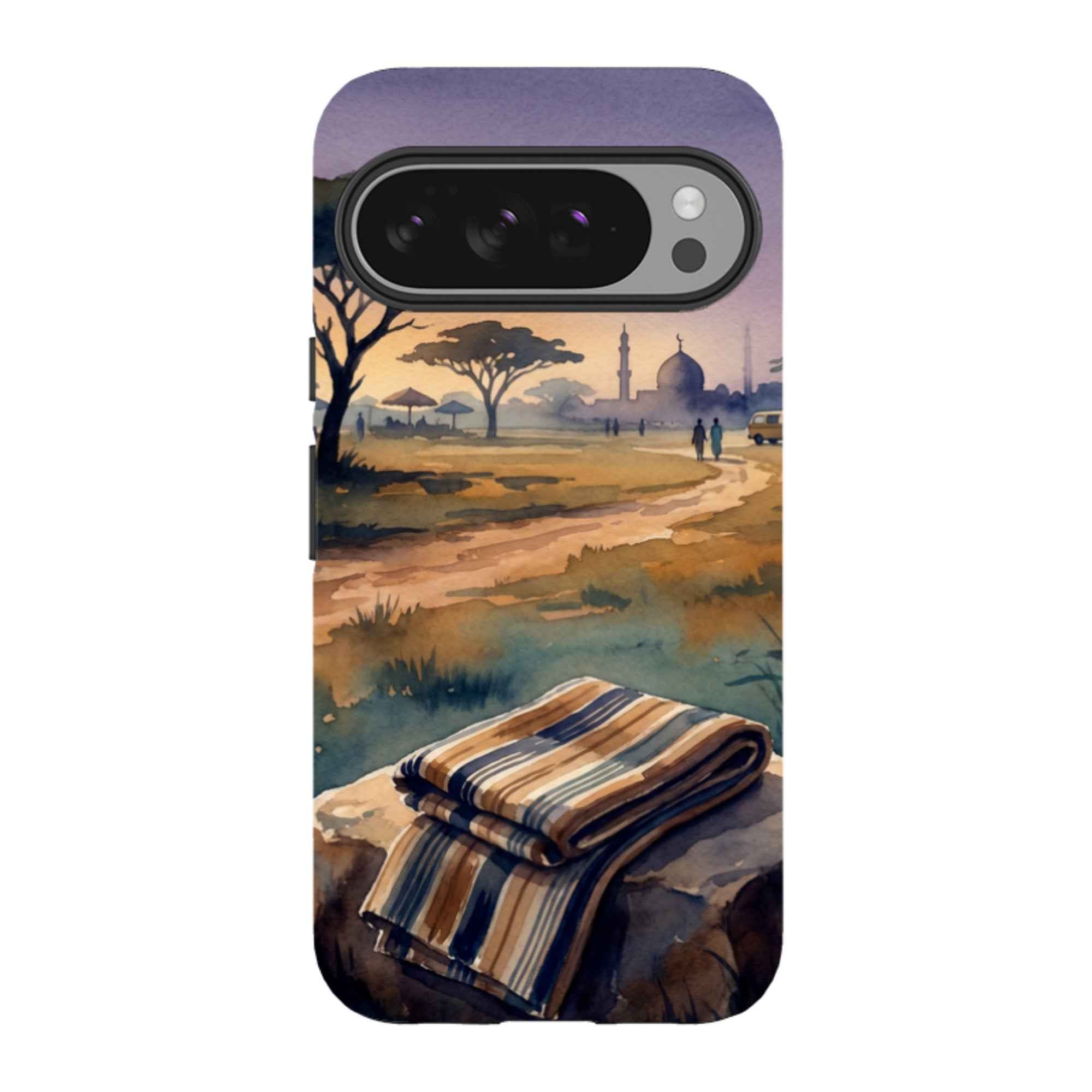 Aso-Oke Accent in the Landscape by Tobi Akinyemi — Tough Case for Google Pixel — Finnaij