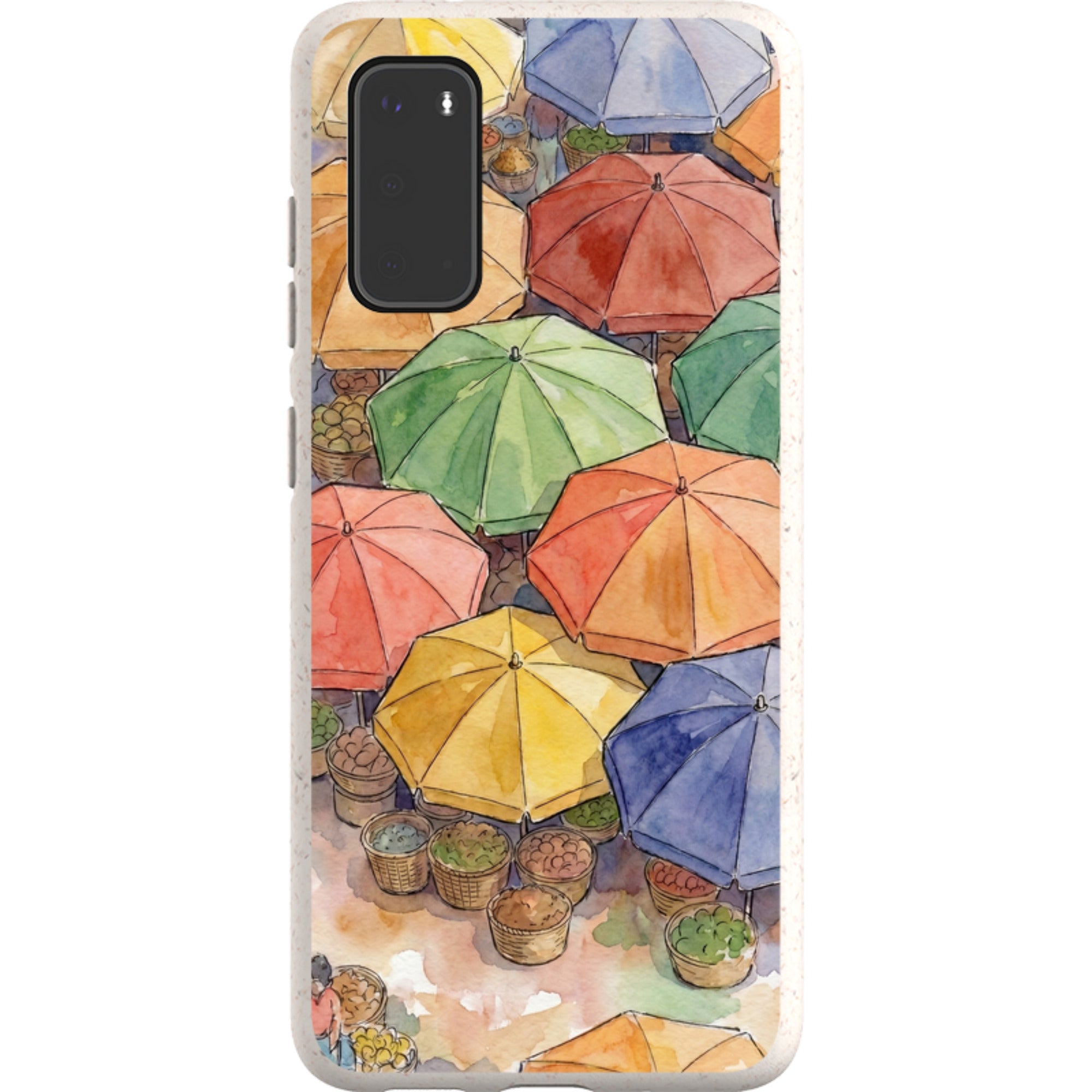 Market Umbrellas from Above by Tobi Akinyemi — Galaxy Bio-degradable Case for Samsung Galaxy — Finnaij
