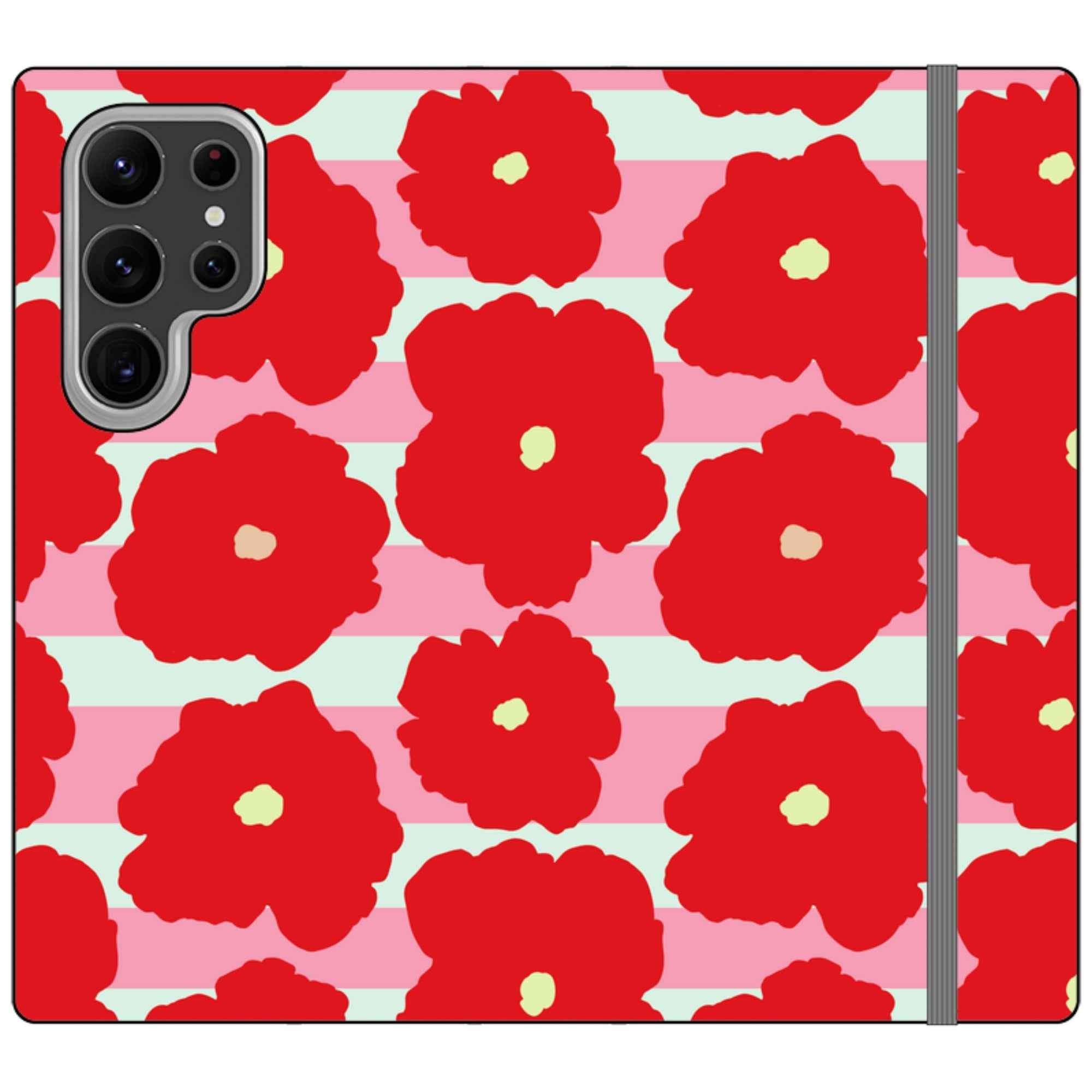 Bold Floral — Apple Folio Wallet Case — Finnaij
