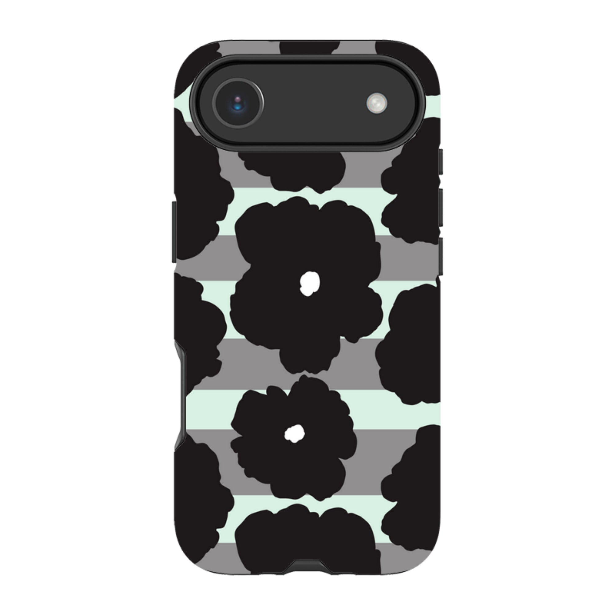 Bold Floral Black — Apple iPhone Tough Case — Finnaij