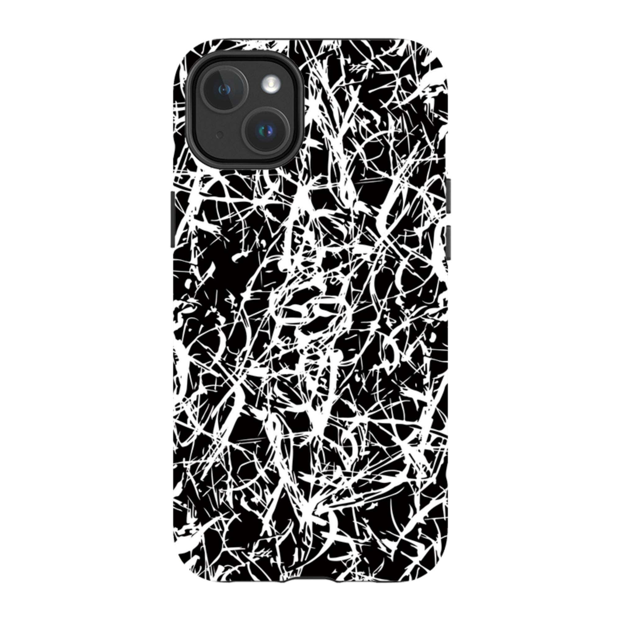Black-White Grunge — iPhone 14 Plus Magsafe Tough Case — Finnaij