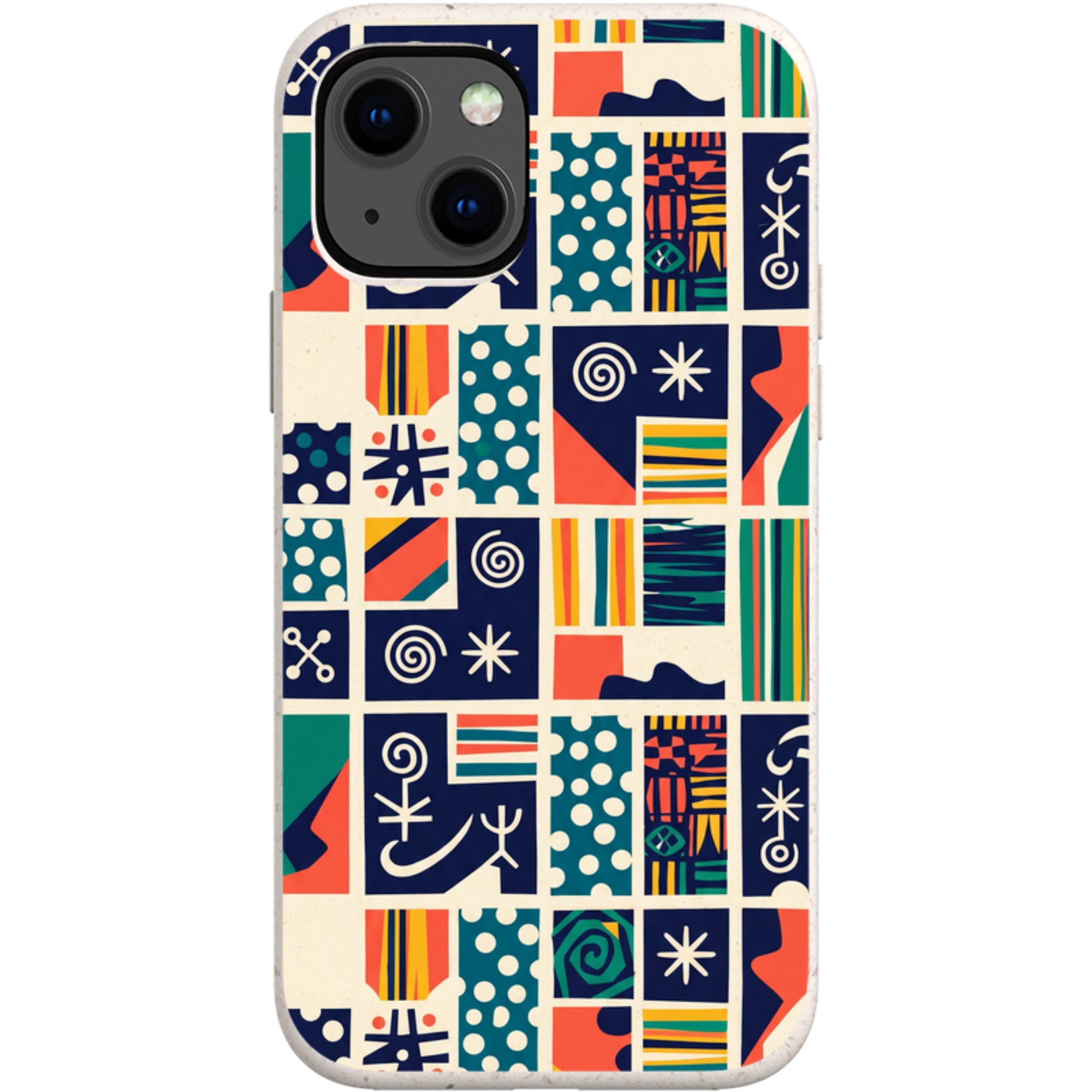Coastal Indigo Tiles by Ada Okoye — iPhone 13 Mini iPhone Bio-degradable Case — Finnaij