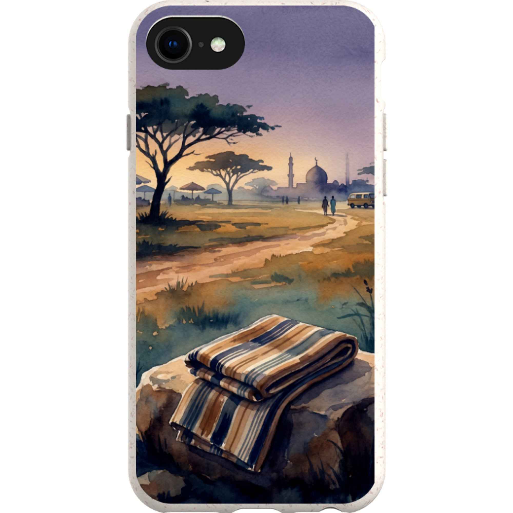 Aso-Oke Accent in the Landscape by Tobi Akinyemi — iPhone SE3 iPhone Bio-degradable Case — Finnaij