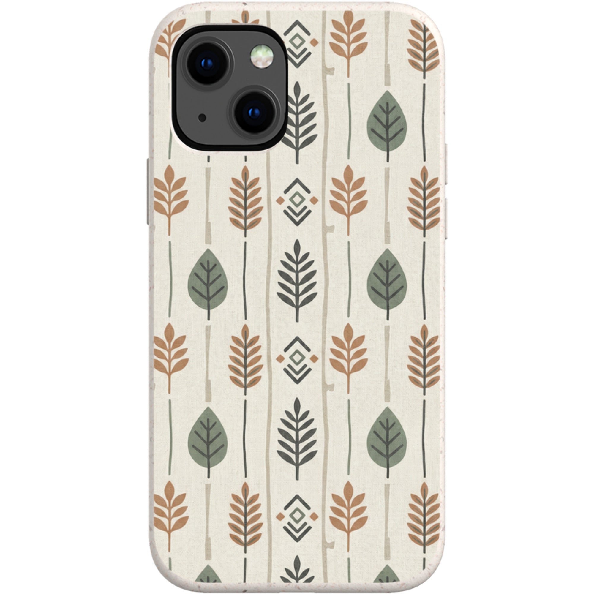 Birch and Linen Pattern by Elsi Vaarala — iPhone 13 Mini iPhone Bio-degradable Case — Finnaij