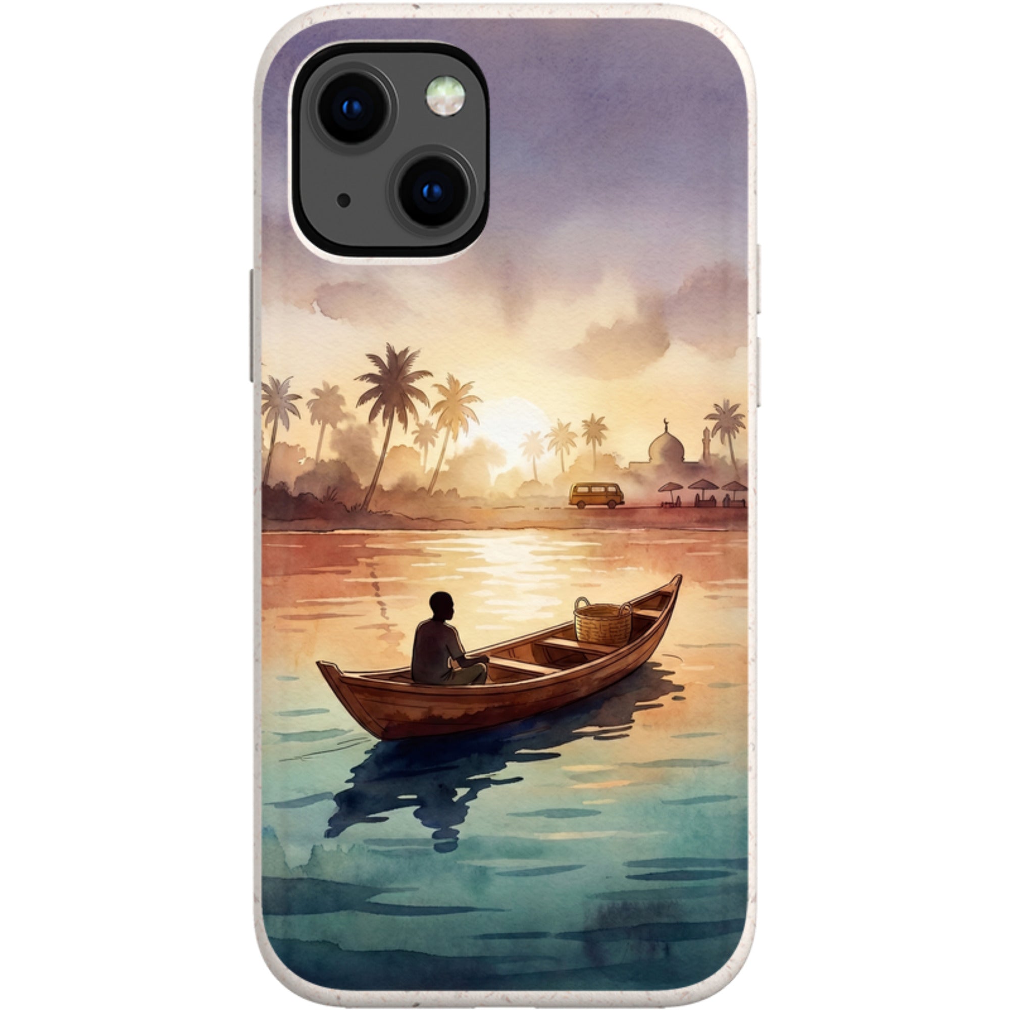 Lagoon Morning by Tobi Akinyemi — iPhone 13 Mini iPhone Bio-degradable Case — Finnaij
