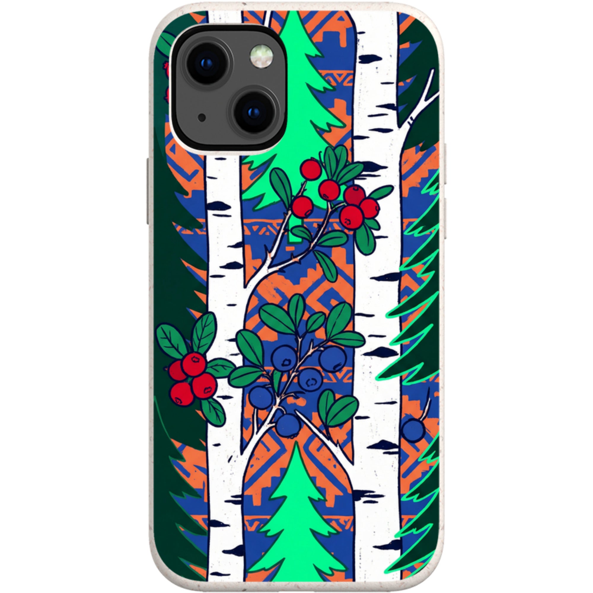 Nordic Forest by Aino Kallio — iPhone 13 Mini iPhone Bio-degradable Case — Finnaij