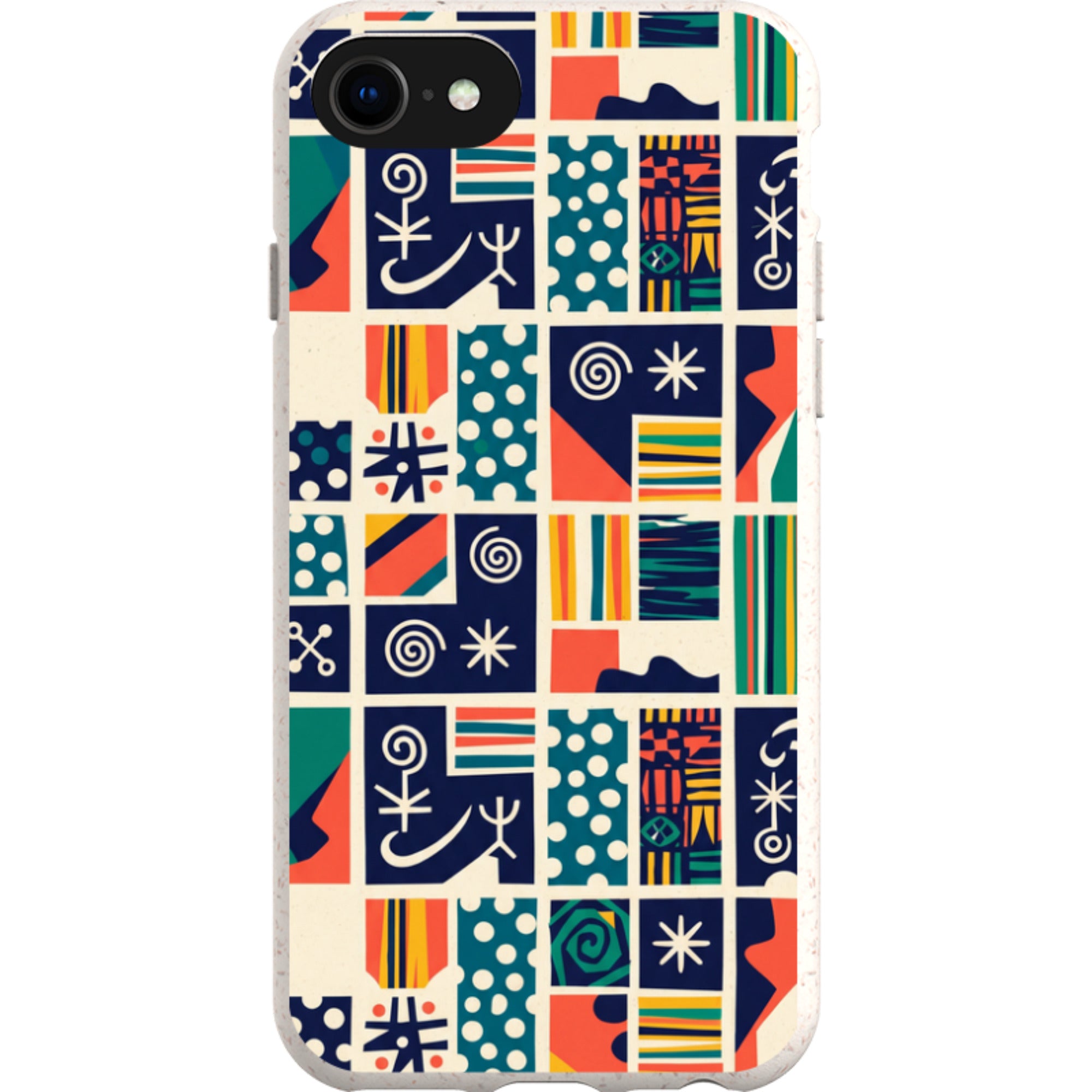 Coastal Indigo Tiles by Ada Okoye — iPhone SE3 iPhone Bio-degradable Case — Finnaij