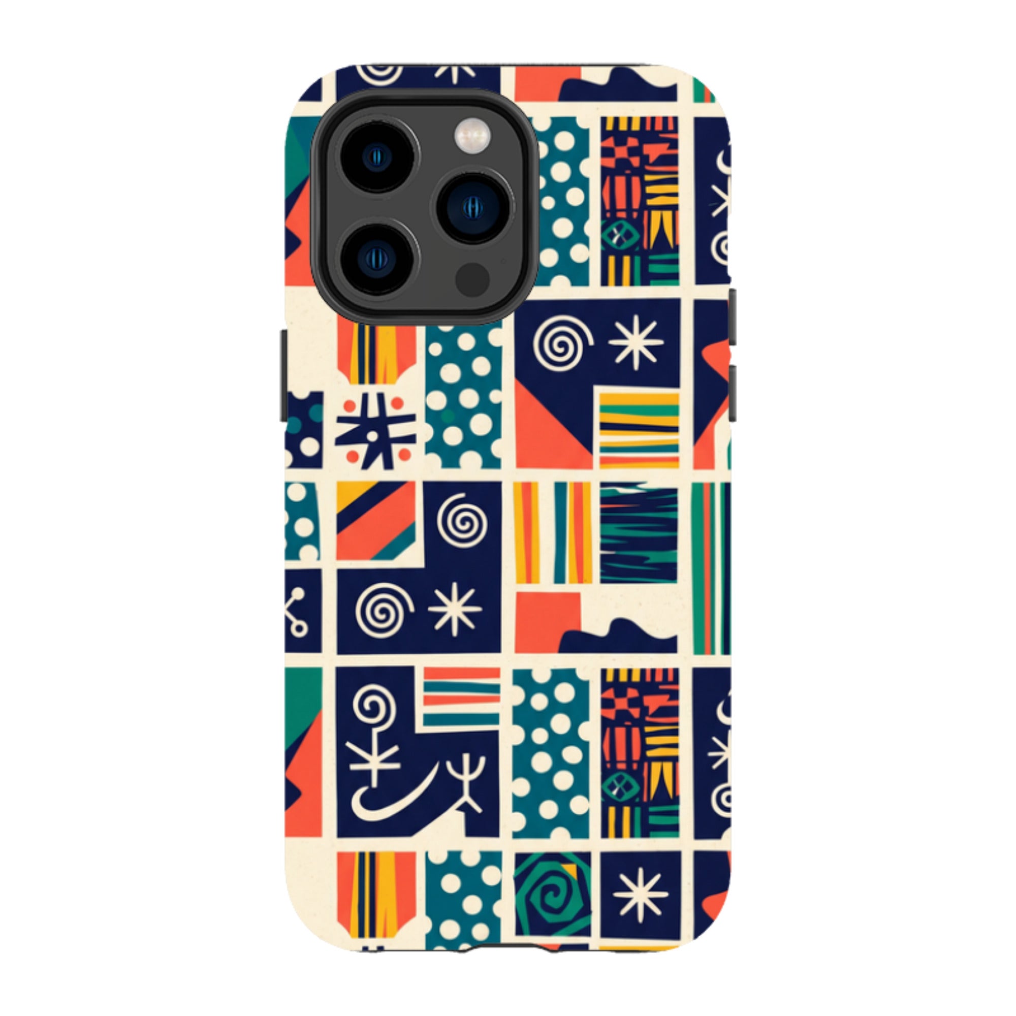 Coastal Indigo Tiles by Ada Okoye - iPhone Tough Case