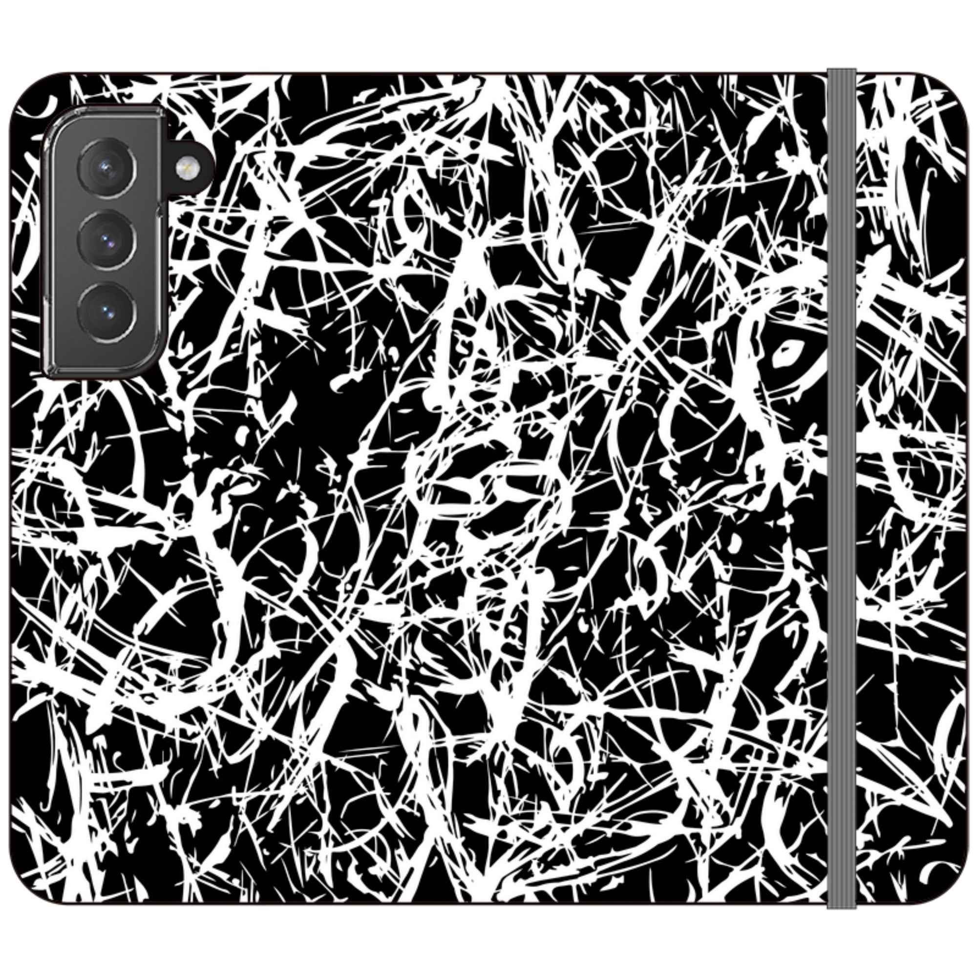 Black-White Grunge — Apple Folio Wallet Case — Finnaij