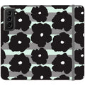 Bold Floral Black — S21 Wallet Case — Finnaij