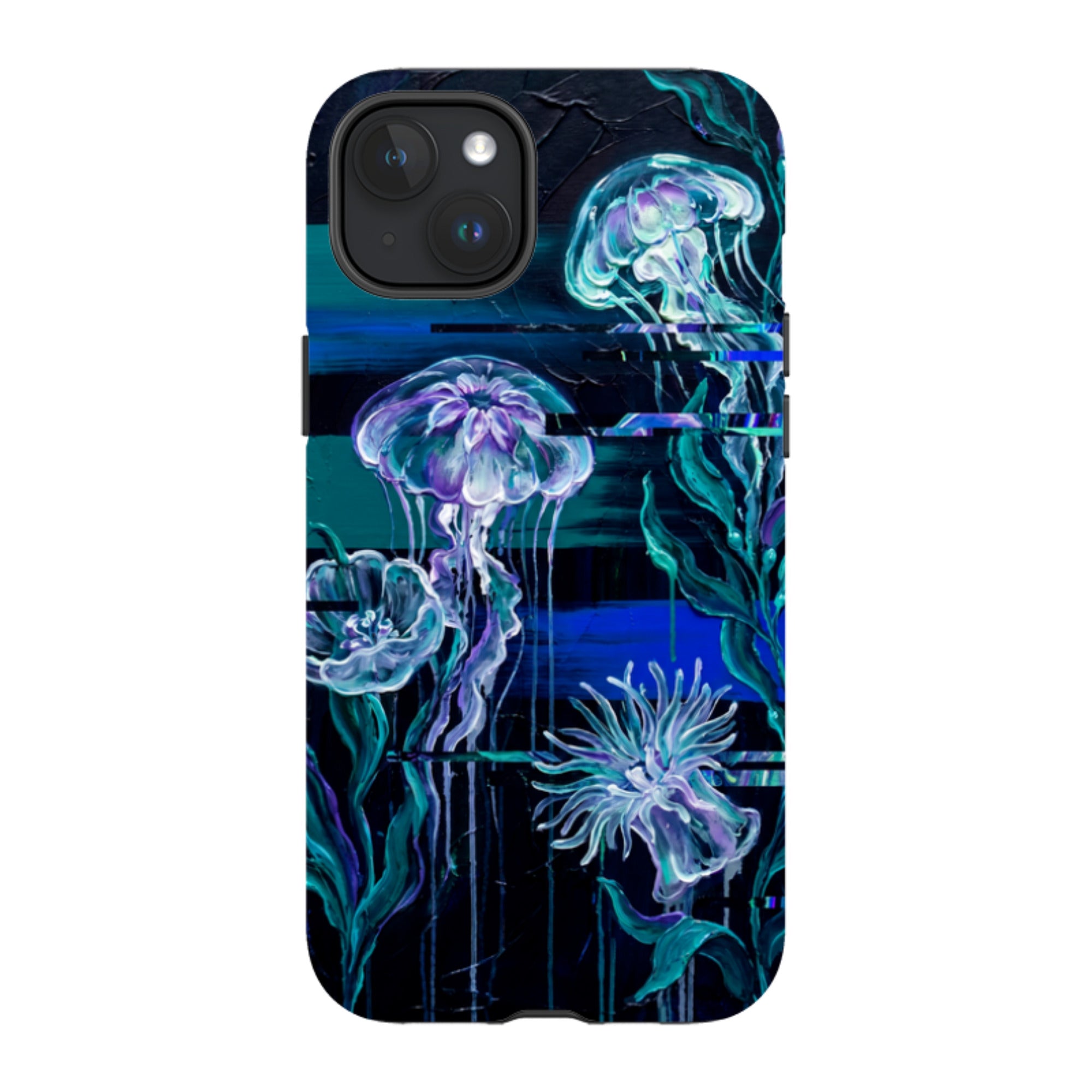 Deep-Sea Underwater Botanical Fantasy by Frida Lövström — iPhone 15 Plus Magsafe Tough Case — Finnaij