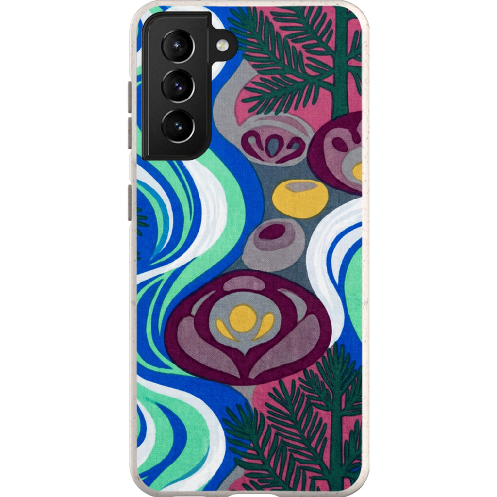 Sauna Bloom Motif by Aino Kallio — S21 Samsung Galaxy Bio-degradable Case — Finnaij