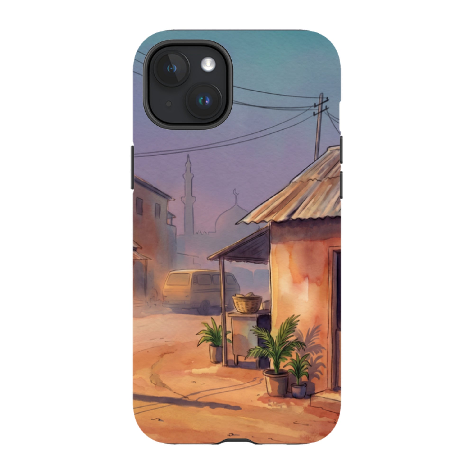 City Edge Quiet Street by Tobi Akinyemi - iPhone MagSafe Tough Case