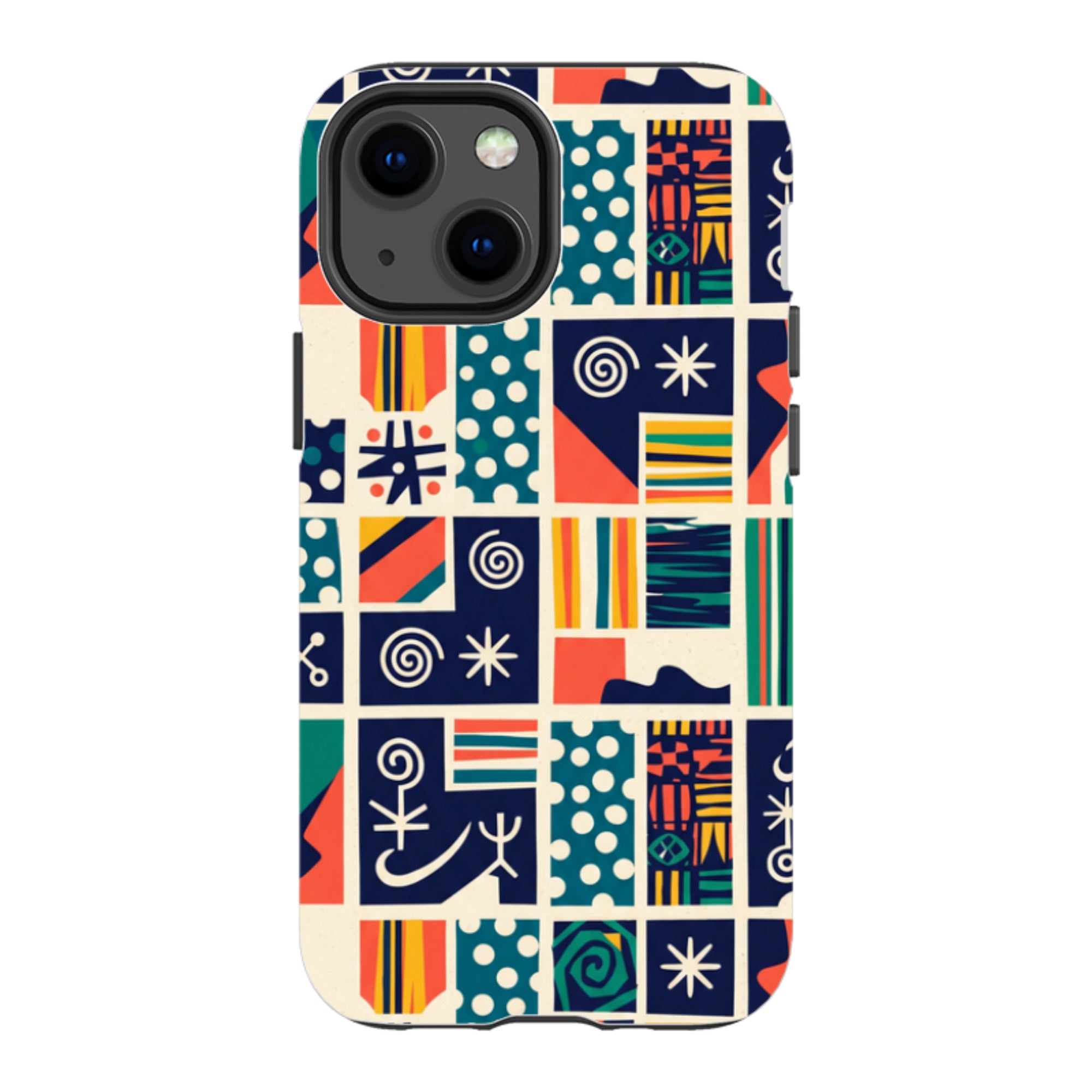 Coastal Indigo Tiles by Ada Okoye - iPhone Tough Case