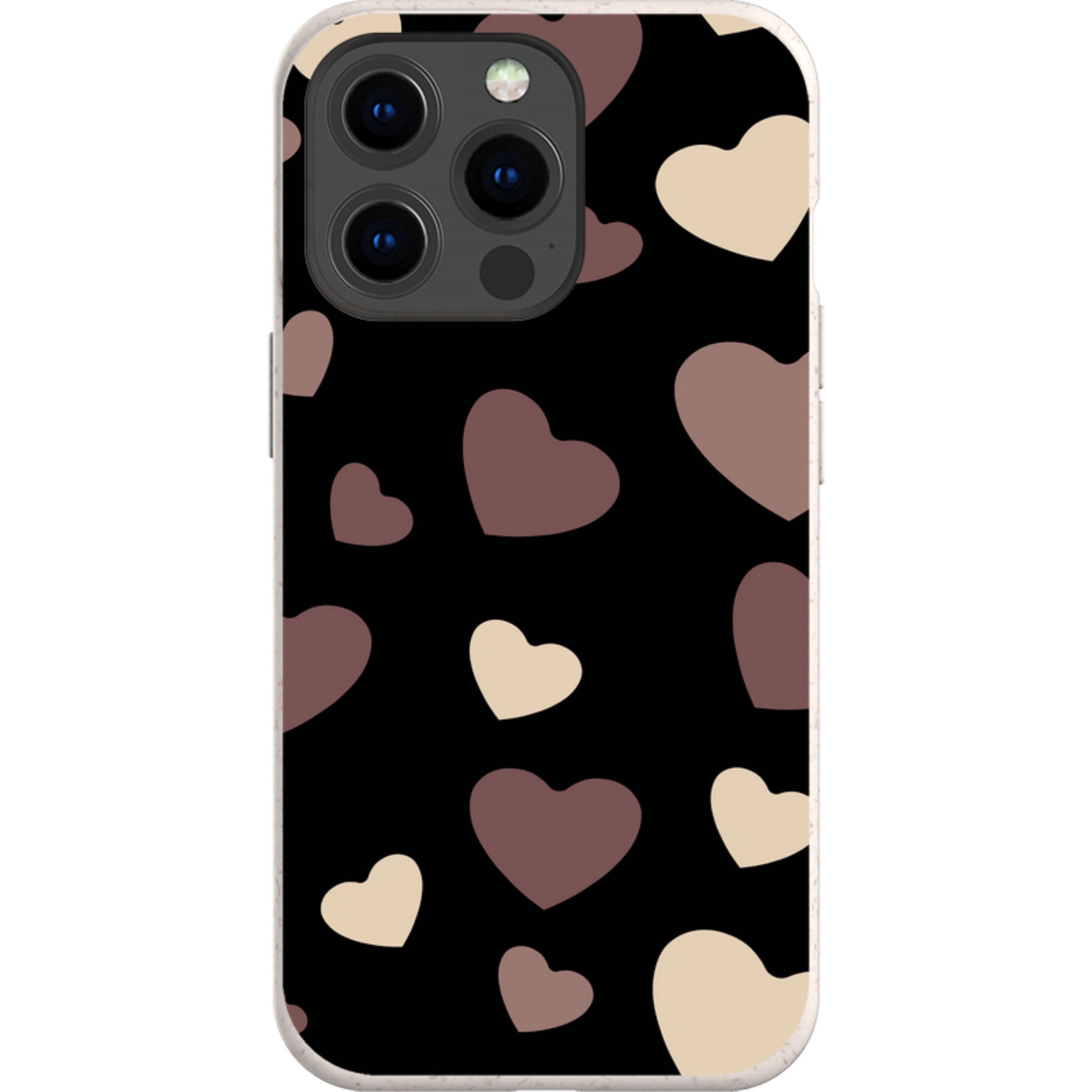 White & Black Hearts — iPhone 13 Pro iPhone Bio-degradable Case — Finnaij