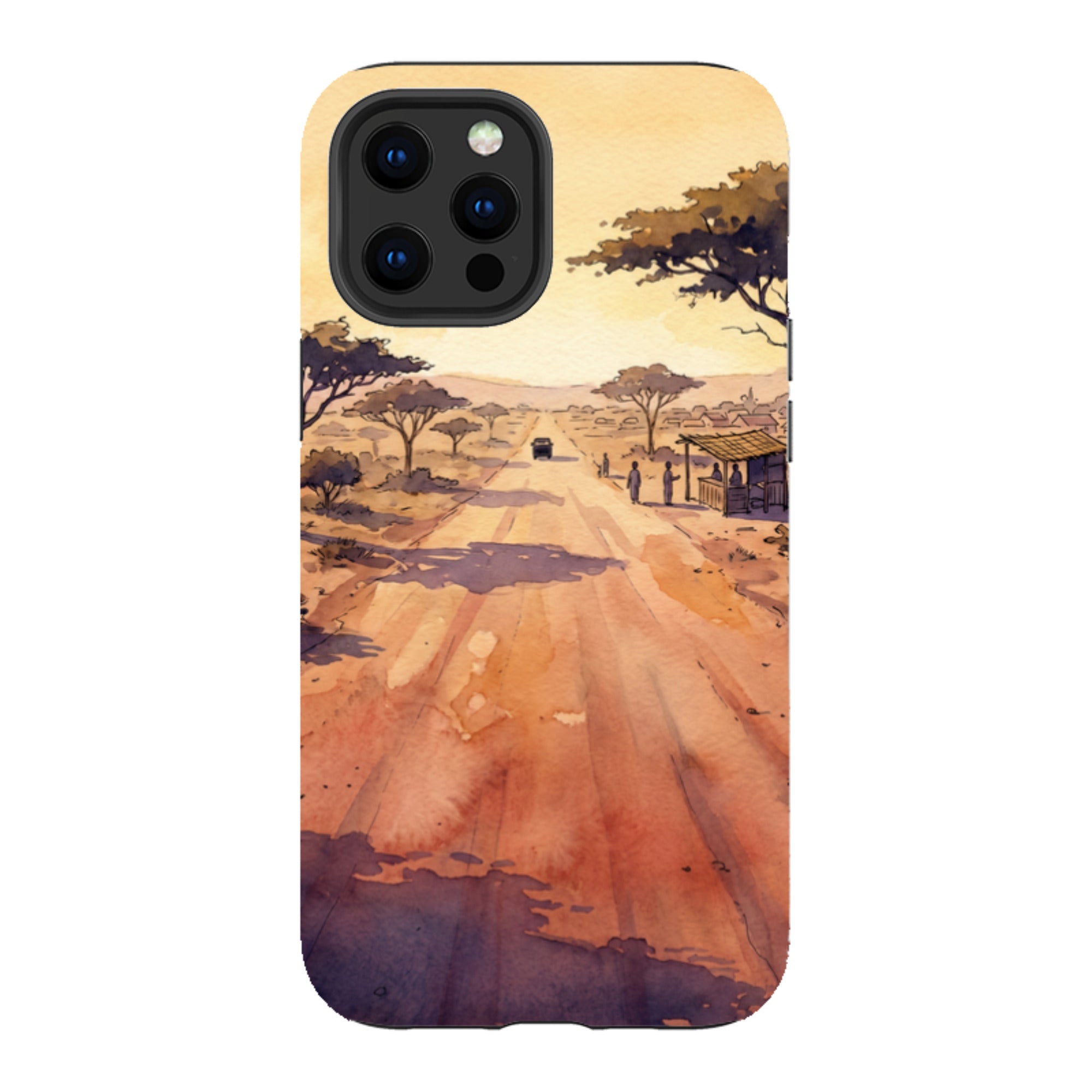 Laterite Road Golden Hour by Tobi Akinyemi - iPhone Tough Case