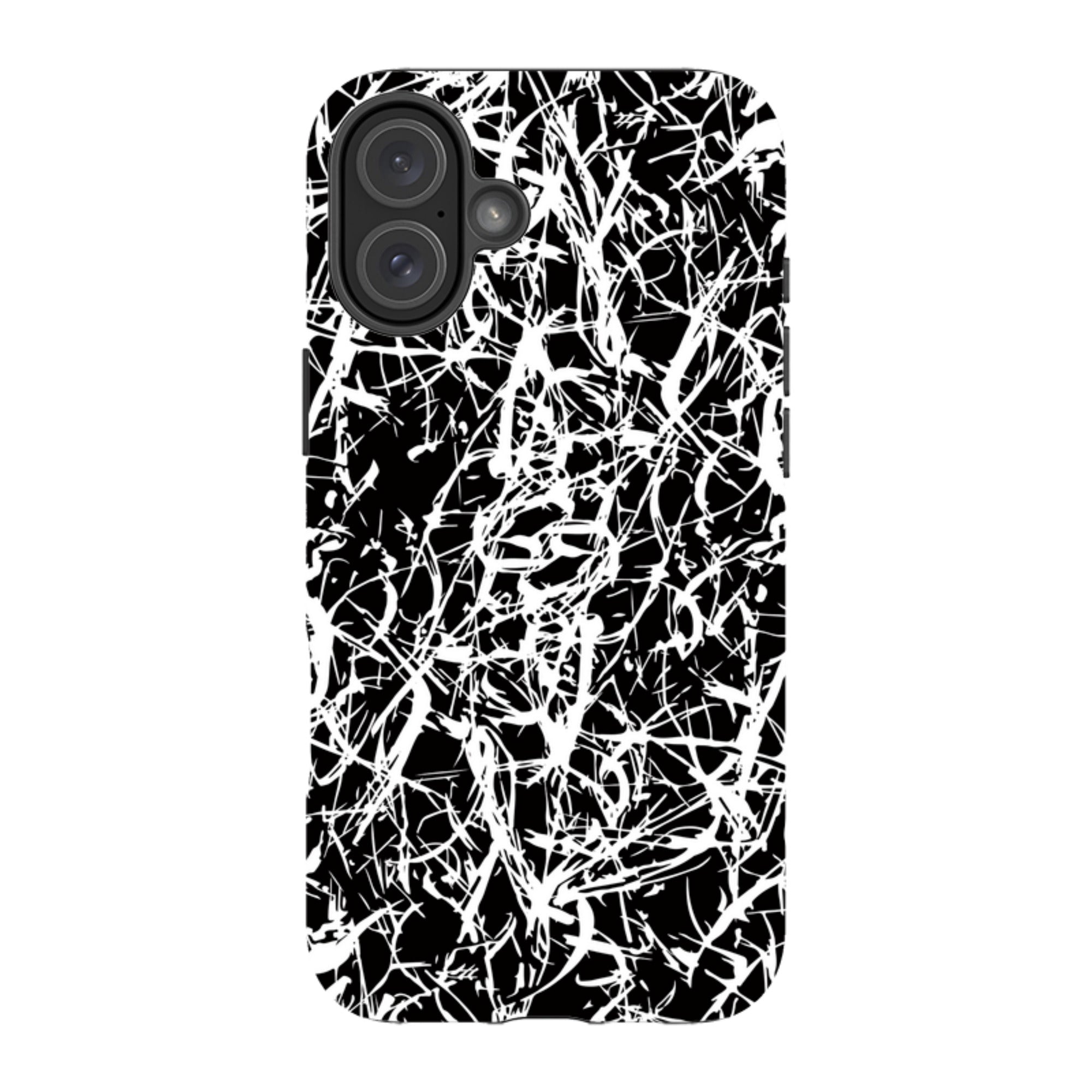 Black-White Grunge — iPhone 16 Plus Magsafe Tough Case — Finnaij