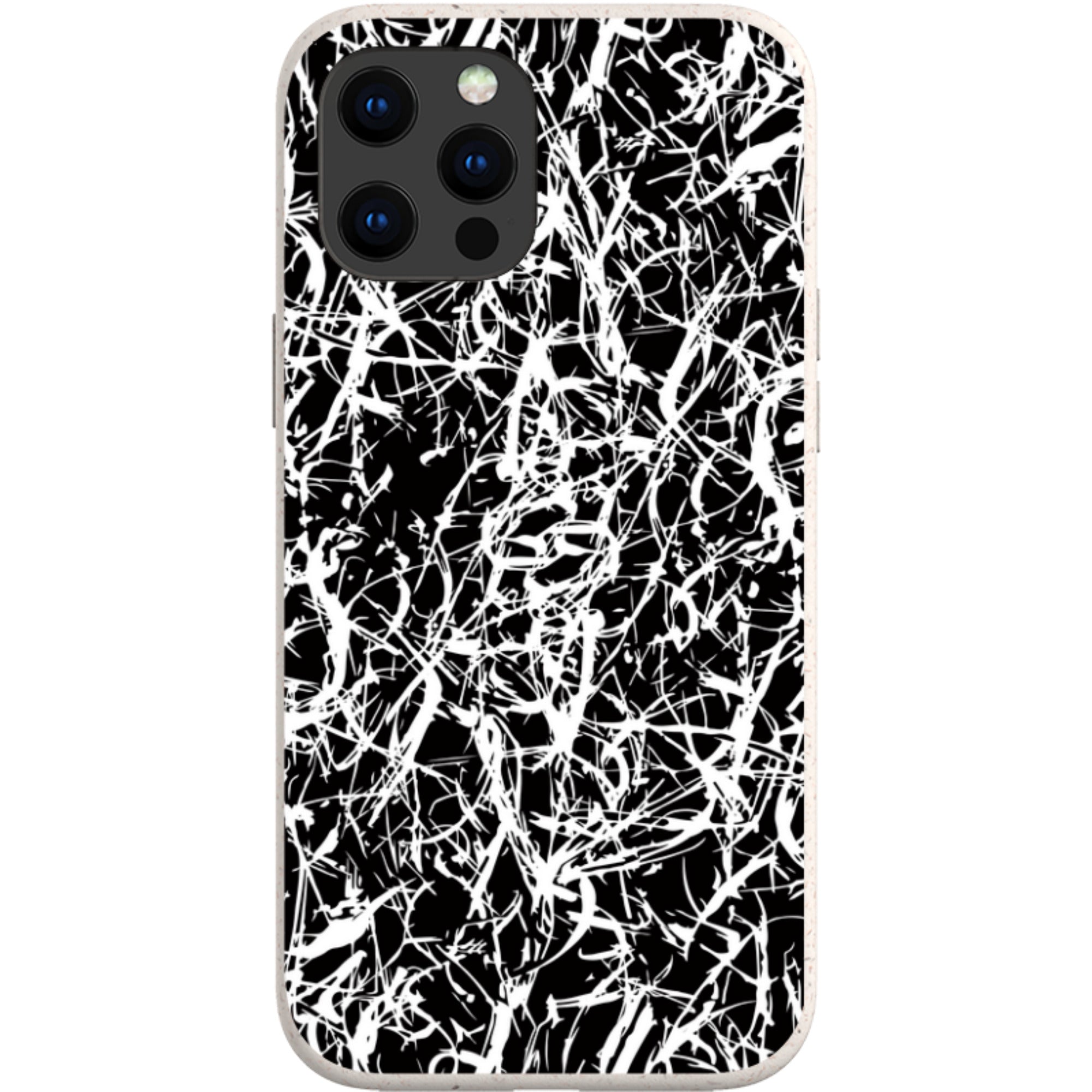 Black-White Grunge — iPhone 13 Pro Max iPhone Bio-degradable Case — Finnaij