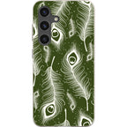 Feathers in Bloom Army Green — Samsung Galaxy Bio-degradable Case — Finnaij