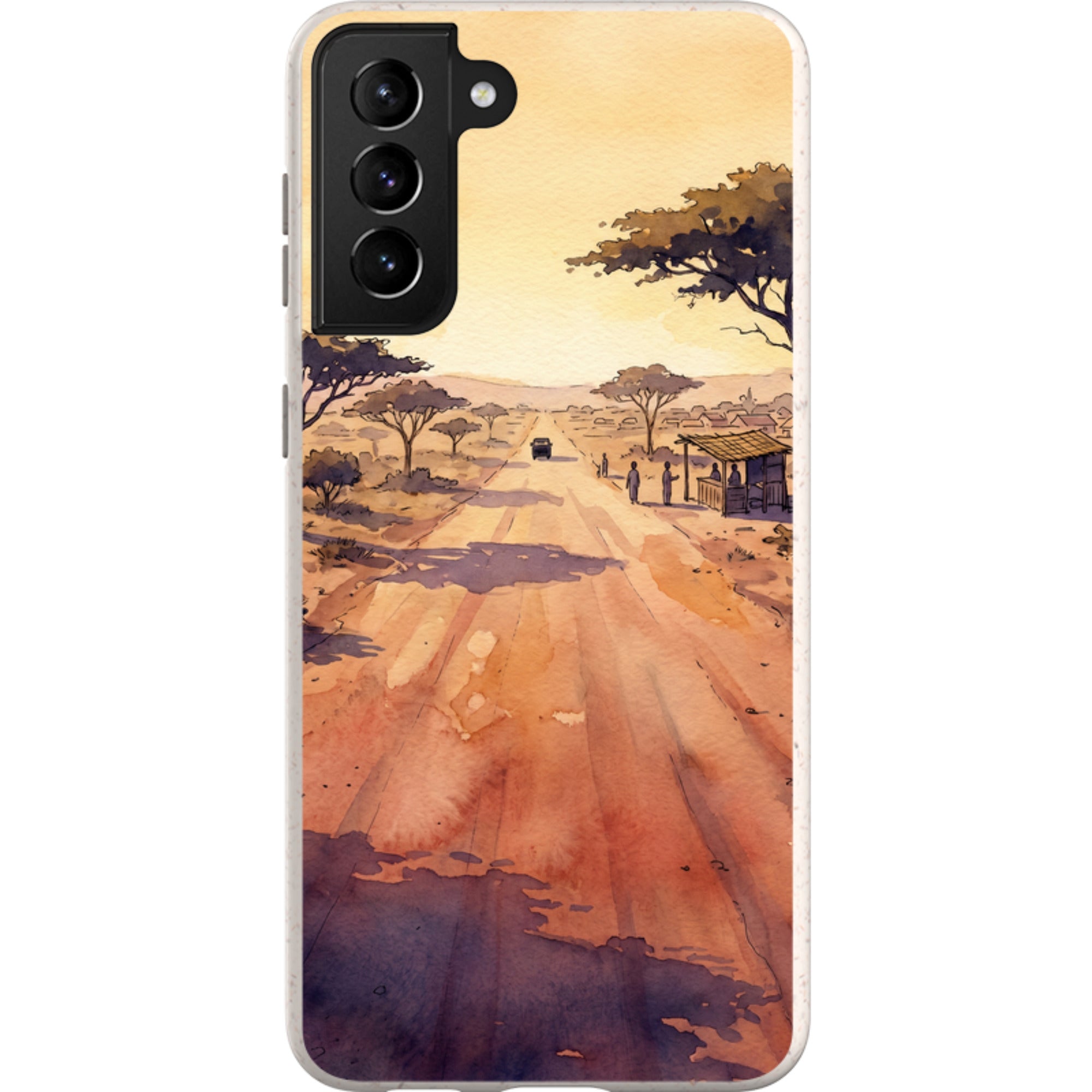 Laterite Road Golden Hour by Tobi Akinyemi — Galaxy Bio-degradable Case for Samsung Galaxy — Finnaij