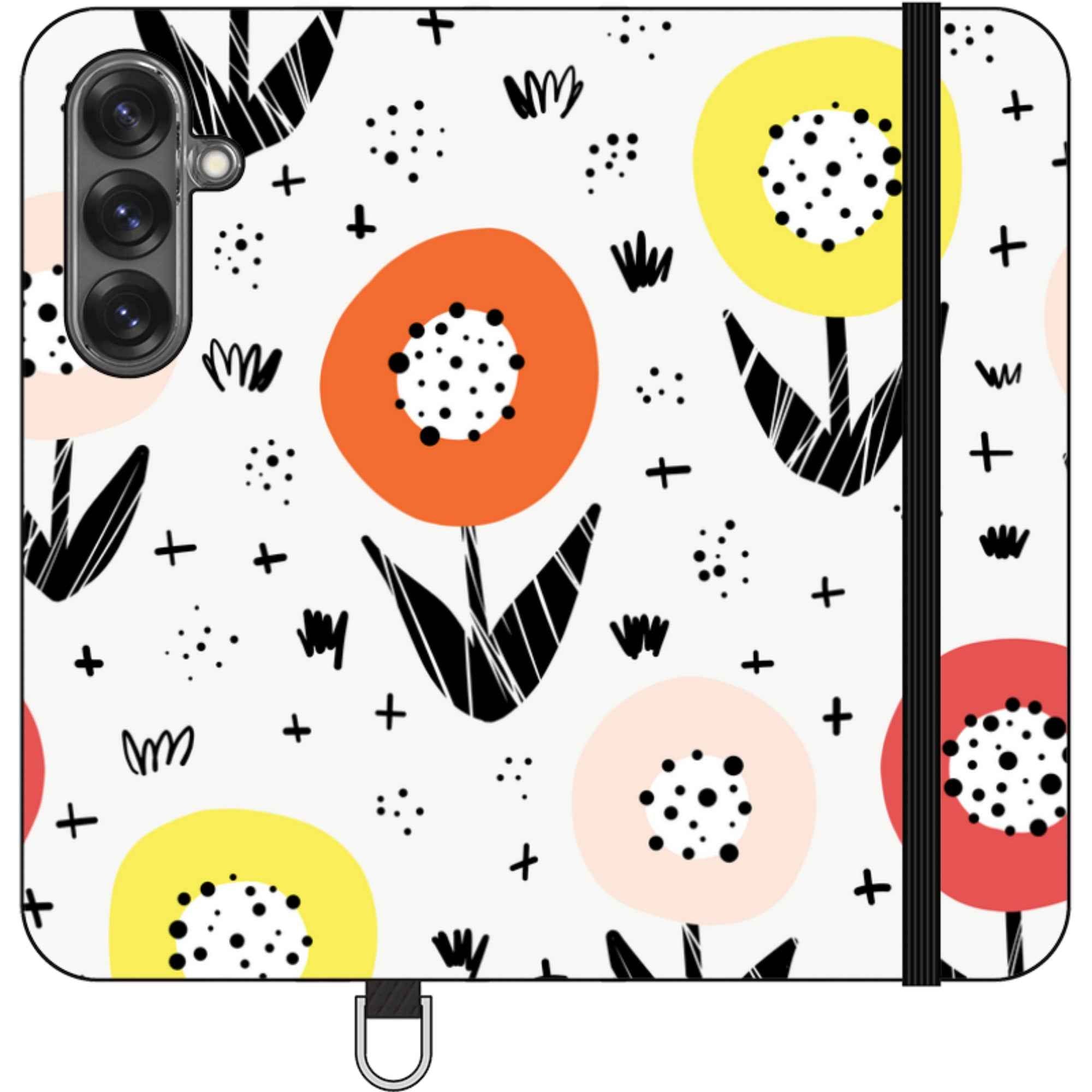 Botanical Doodle — Apple Folio Wallet Phone Case — Finnaij