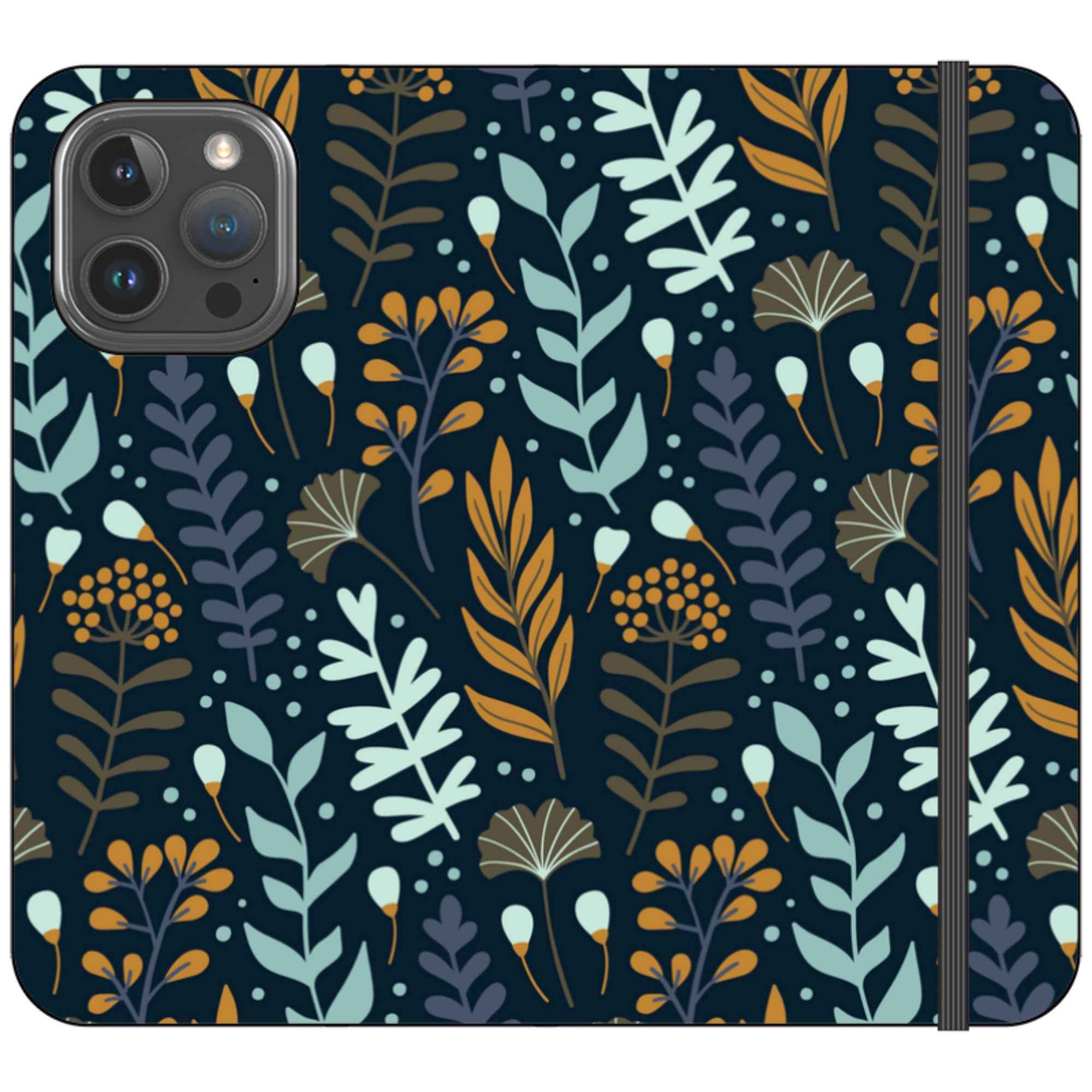 Wild Floral Vegan Leather — iPhone 16 Pro Max Wallet Case — Finnaij