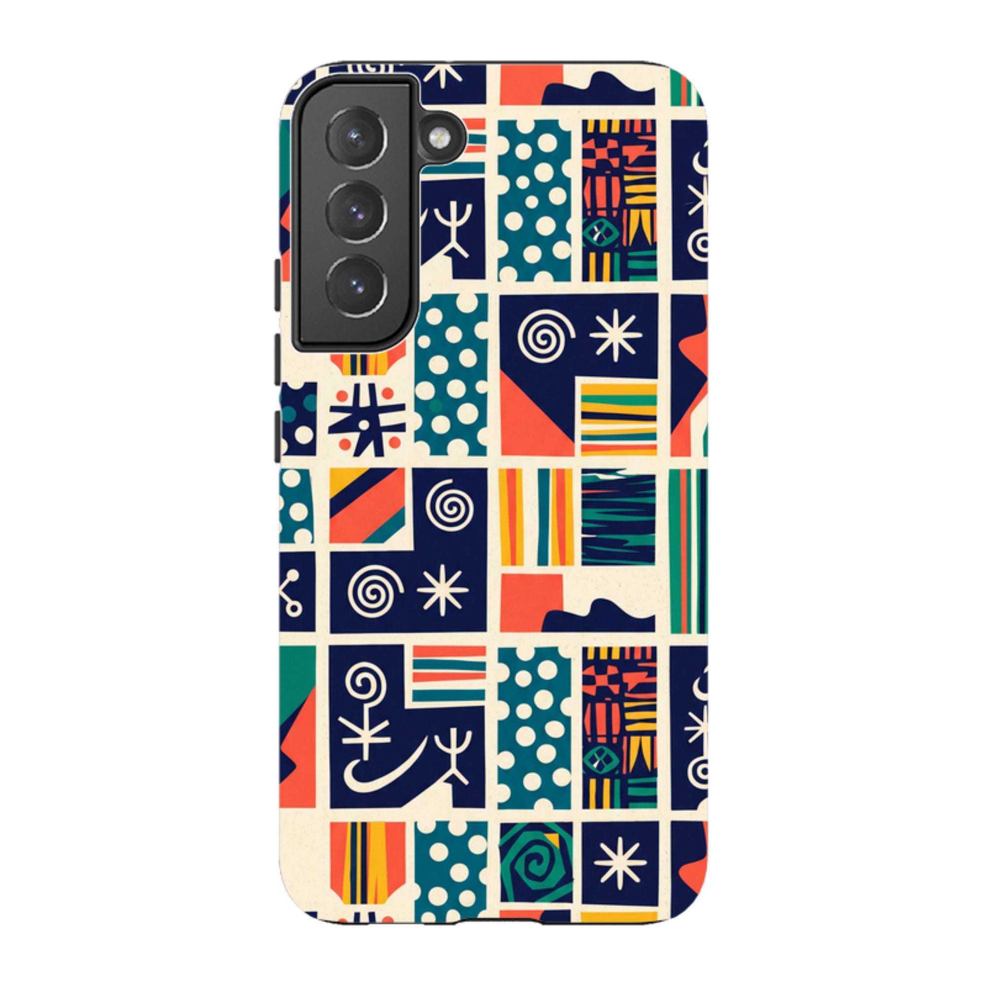Coastal Indigo Tiles by Ada Okoye - Samsung Tough Case