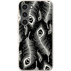 Feathers in Bloom Black — Samsung Galaxy Bio-degradable Case — Finnaij
