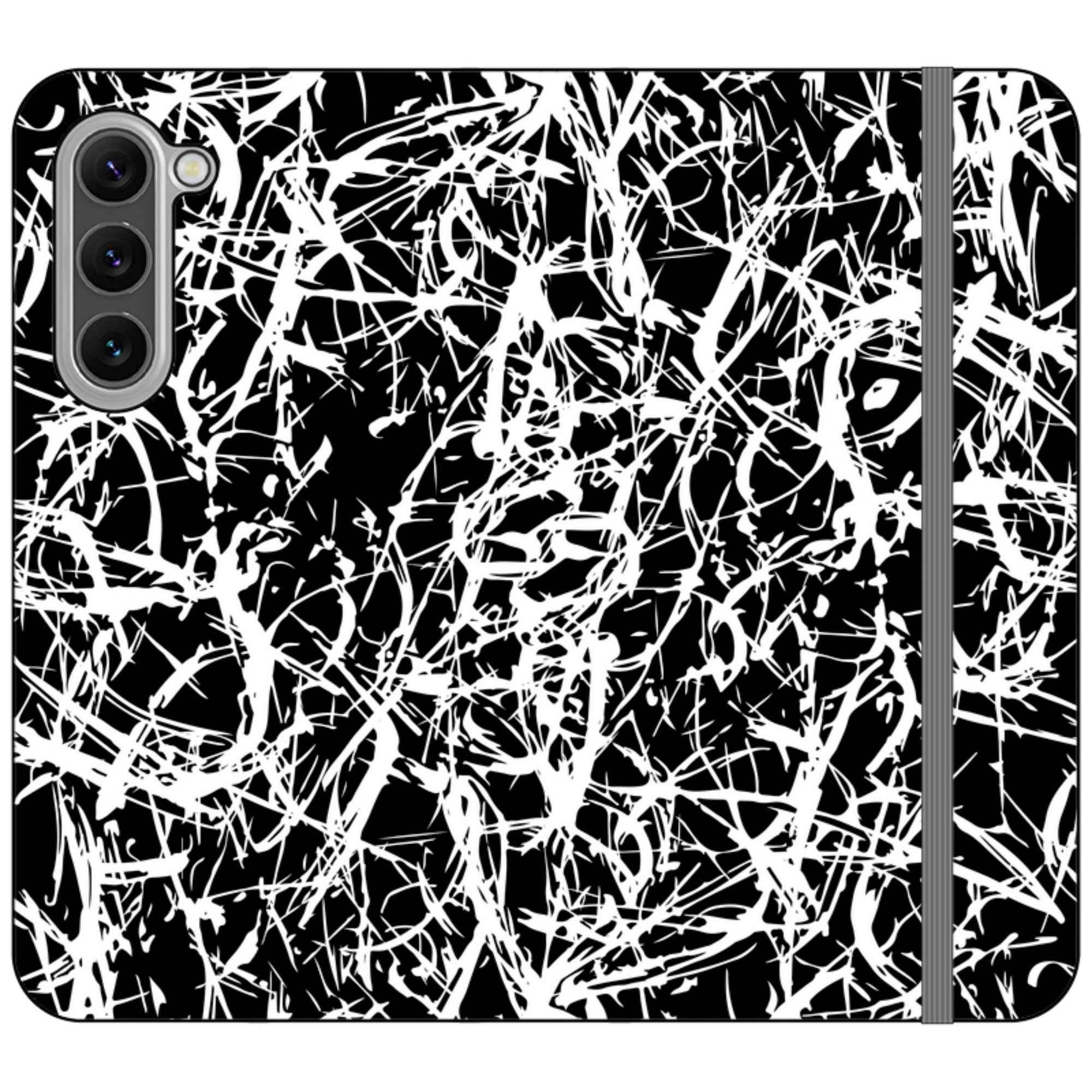 Black-White Grunge — Apple Folio Wallet Case — Finnaij