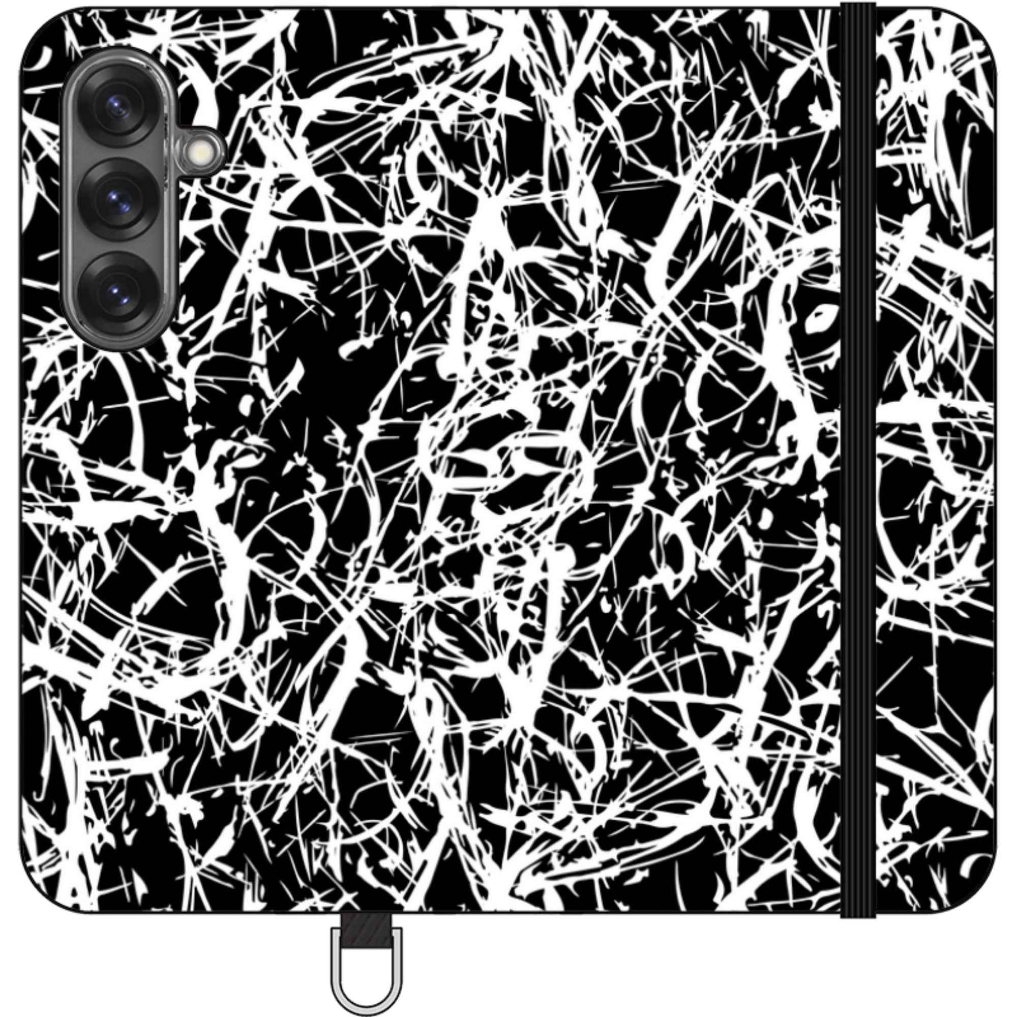 Black-White Grunge — Apple Folio Wallet Case — Finnaij