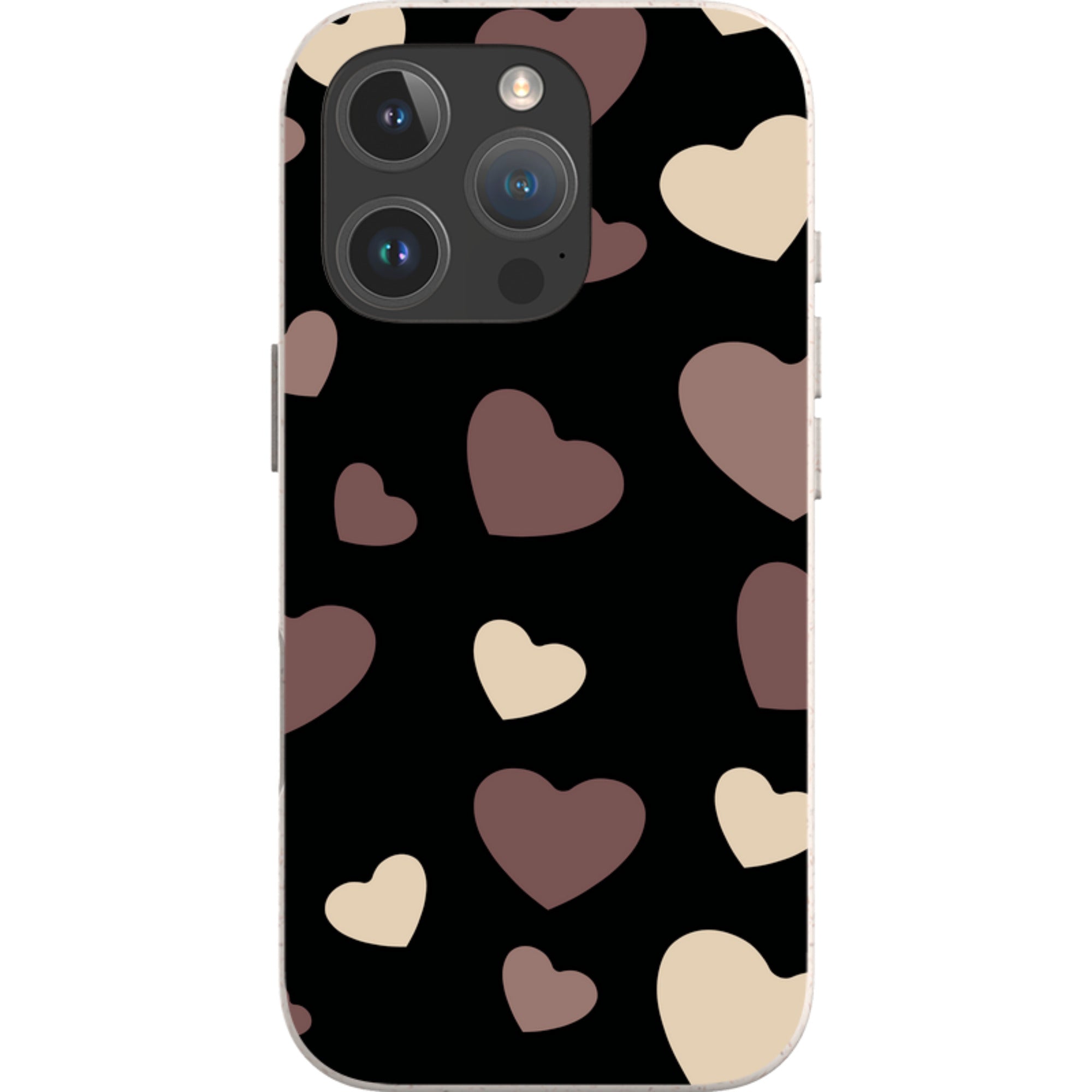 White & Black Hearts — iPhone 16 Pro iPhone Bio-degradable Case — Finnaij